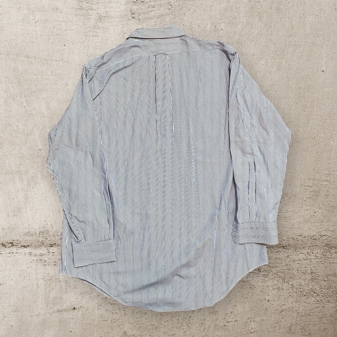 Vintage Vintage Classic Striped Shirt Button Up Blue White Size US L / EU 52-54 / 3 - 7 Thumbnail