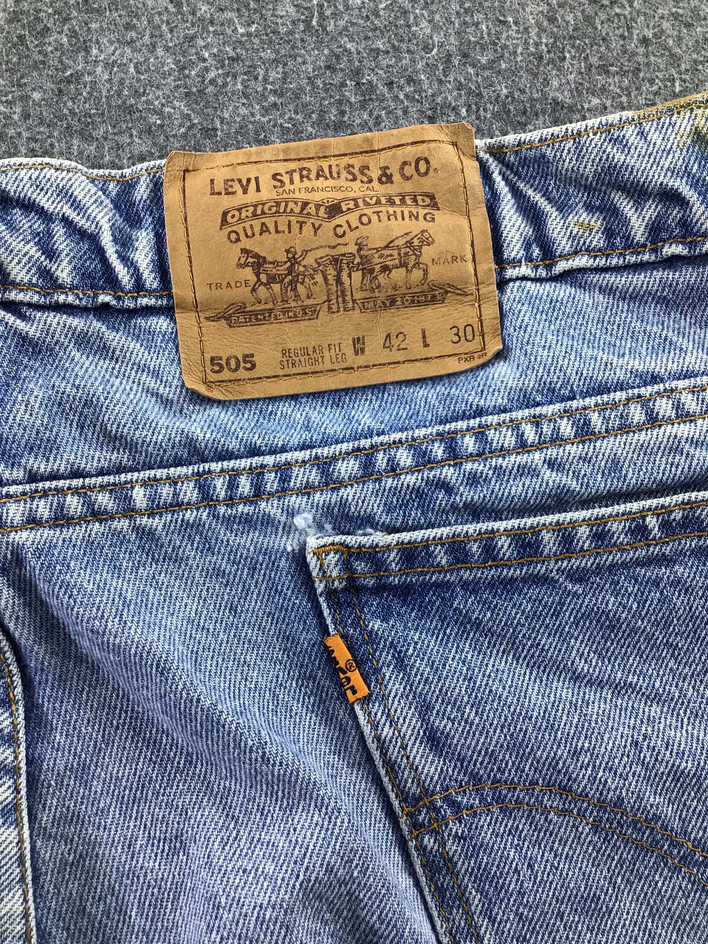 Levi's Vintage Levis 505 Orange Tab Jeans-J769 Size US 41 - 5 Thumbnail