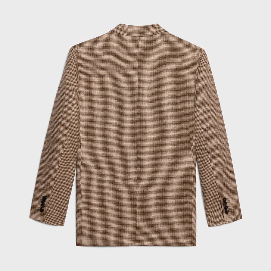 Celine o1loc1c1124 Jude Jacket In Houndstooth in Camel/Toffee Size L / US 10 / IT 46 - 2 Thumbnail