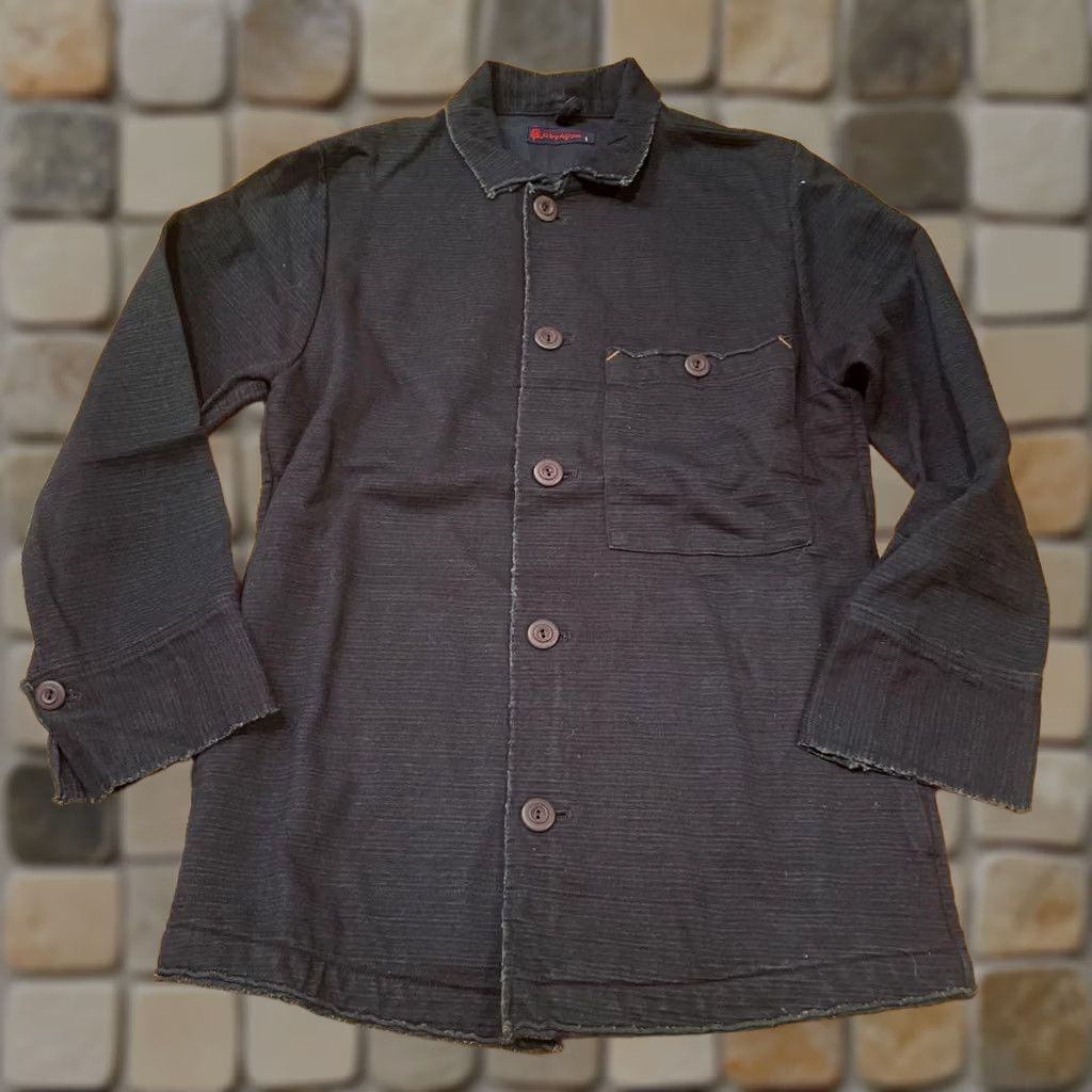 Vintage 45RPM Japanese Indigo Cotton Shirt Jacket Men S Long Sleeve Button-Up Shirt Jacket Indigo Cotton Shirt Jacket Size US S / EU 44-46 / 1 - 1 Thumbnail