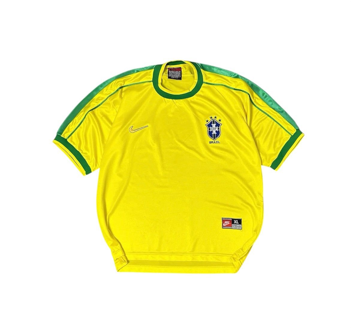 Nike 90s Nike Soccer Jersey Brazil Vintage Size US XL / EU 56 / 4 - 1 Thumbnail