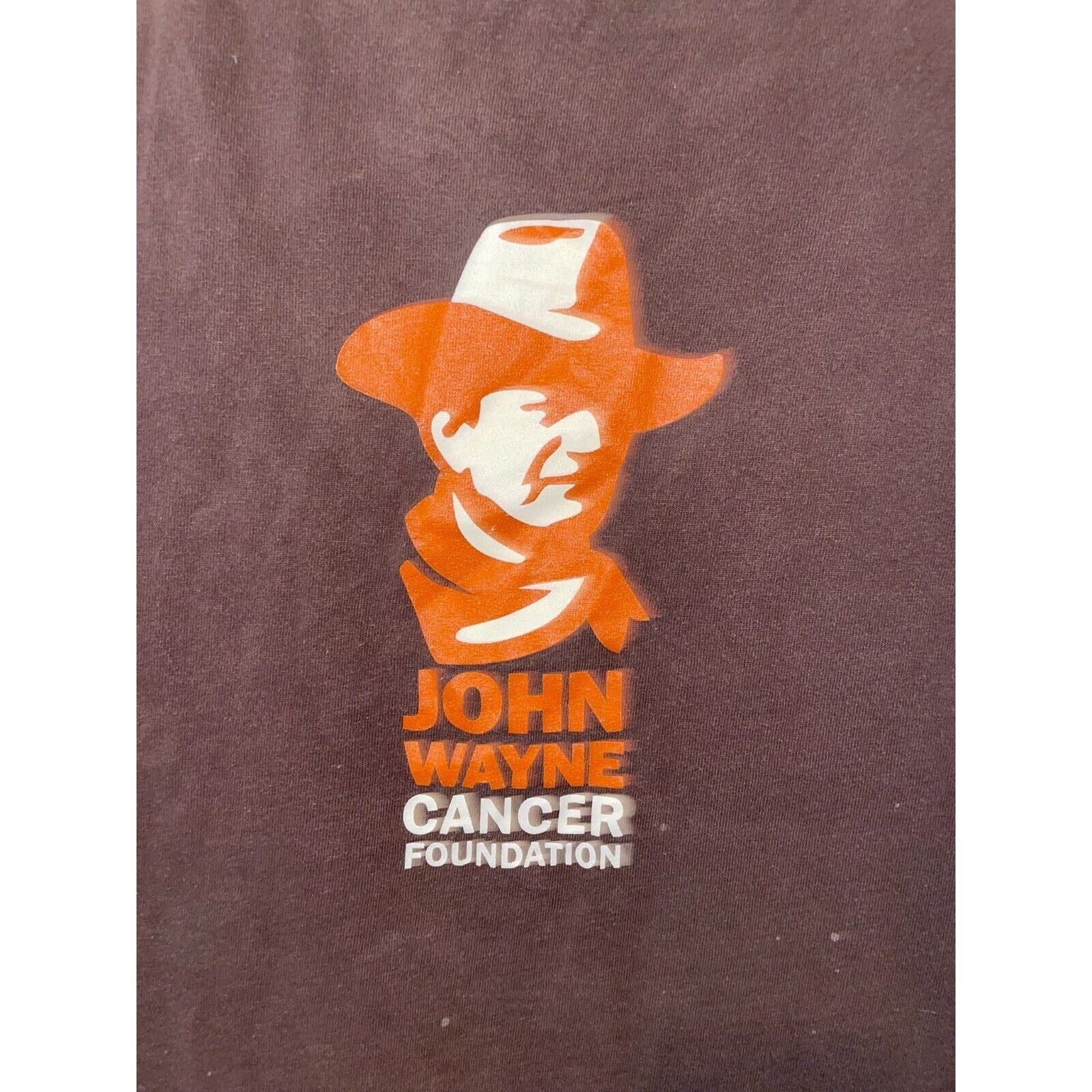 Vintage John Wayne Shirt Cancer Foundation Brown Tee Stained S Small Size US S / EU 44-46 / 1 - 2 Thumbnail