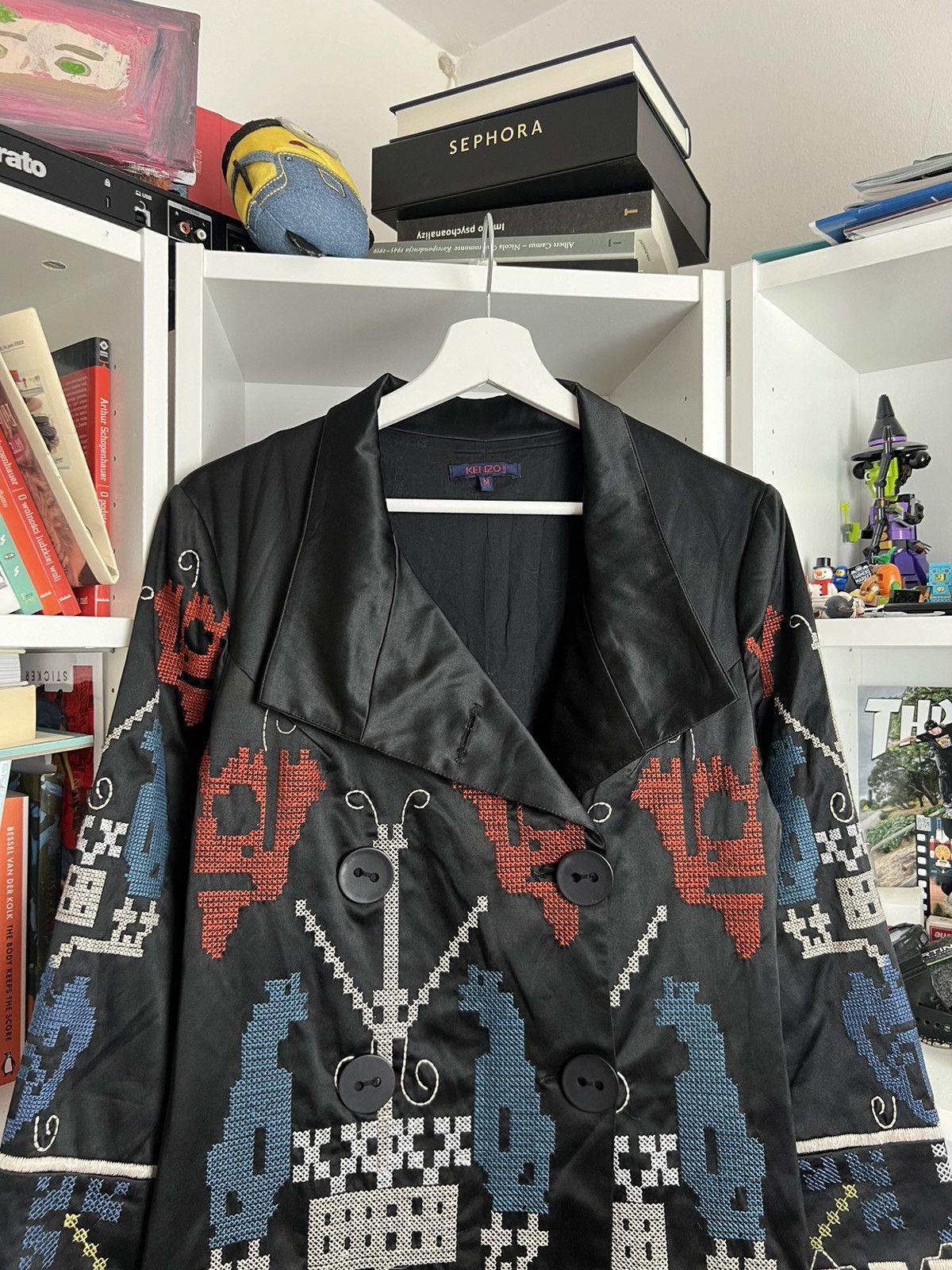 Designer × Kenzo × Vintage Vintage Y2K Kenzo Jeans abstract coat jacket M designer 00s Size M / US 6-8 / IT 42-44 - 3 Thumbnail