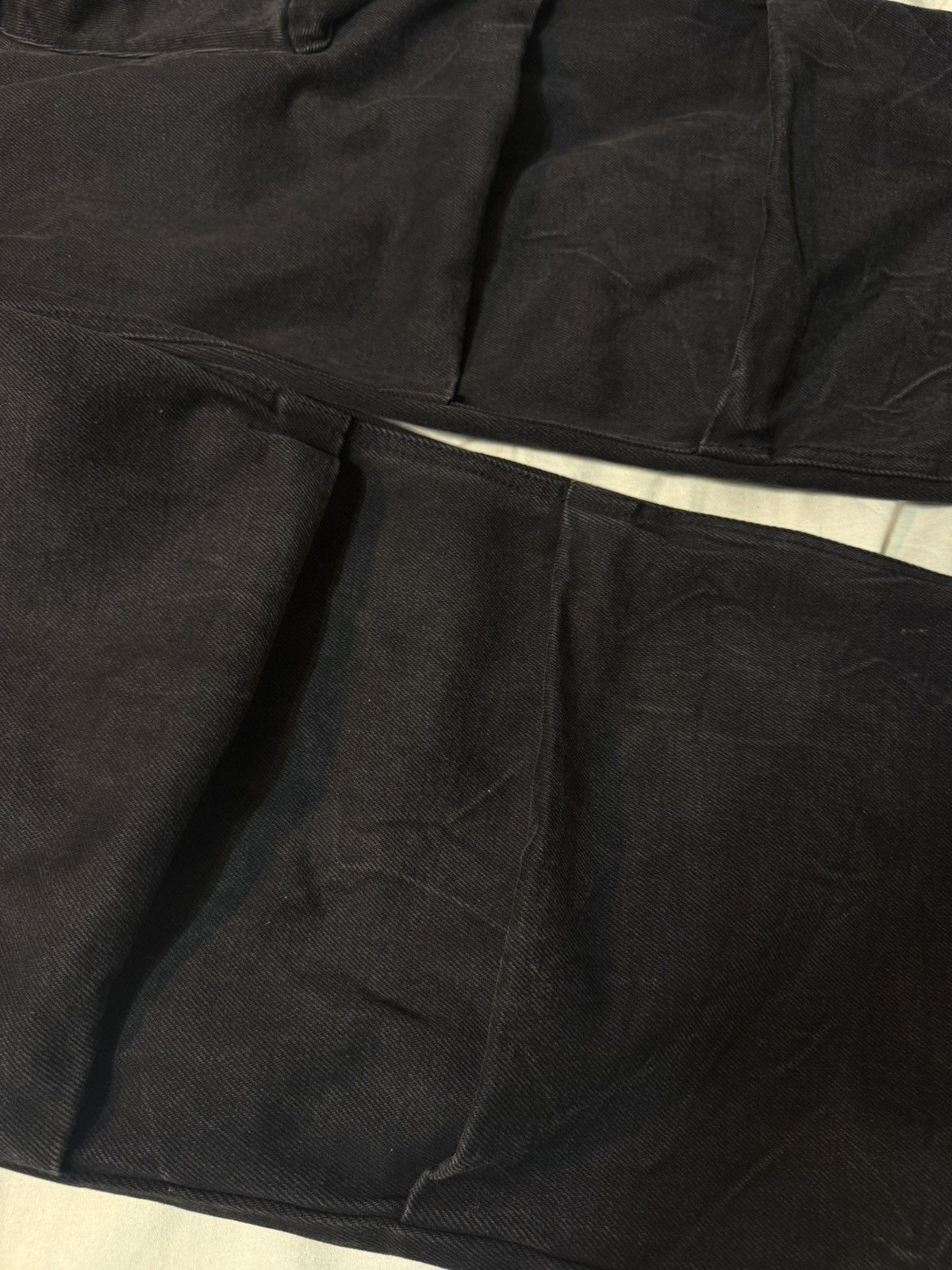 WE11DONE WE11DONE Black Washed Loose Fit Denim Cargo Pants Size US 32 / EU 48 - 3 Thumbnail