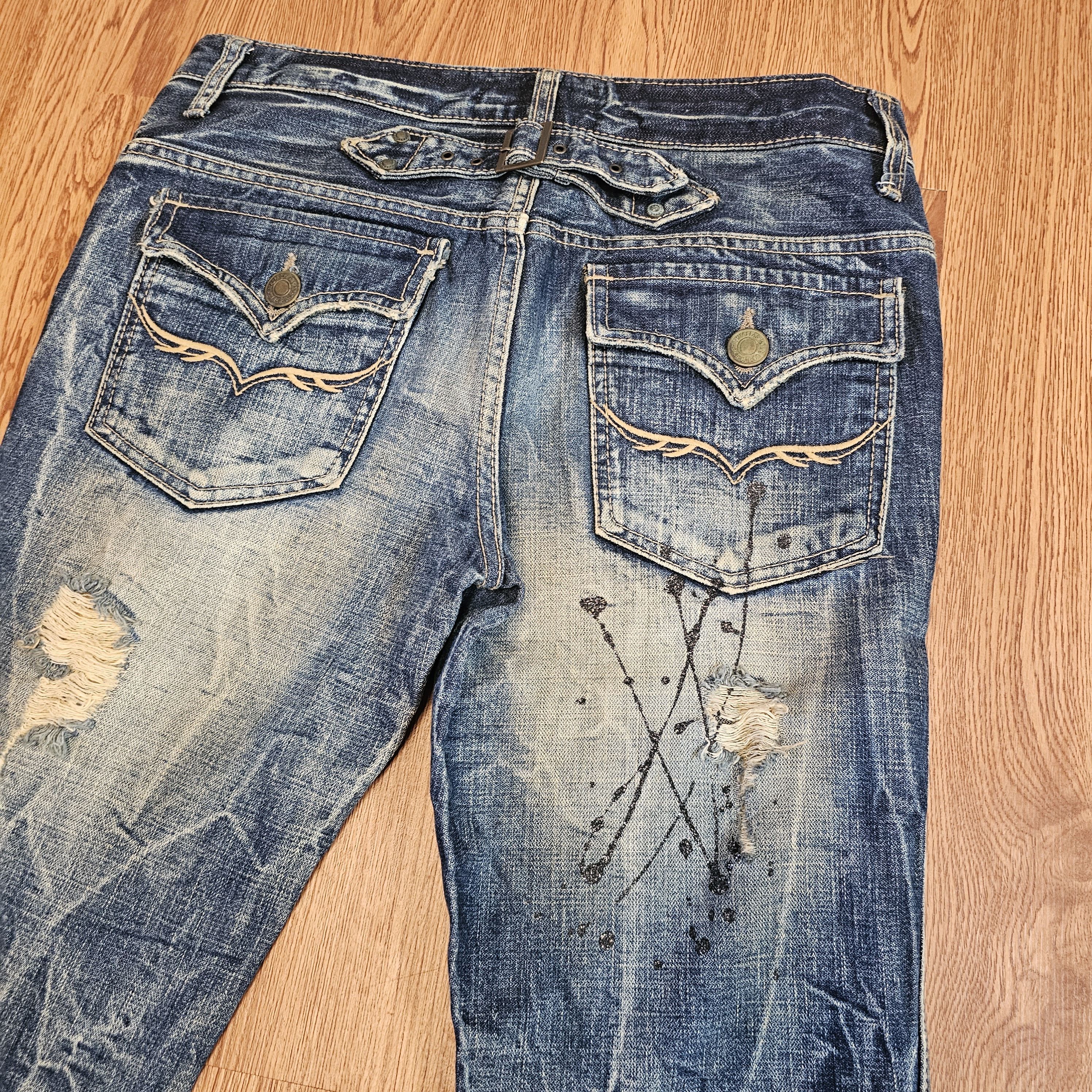 JACKROSE Vintage FUGA Mudwash Flared Jeans Size US 29 - 10 Thumbnail