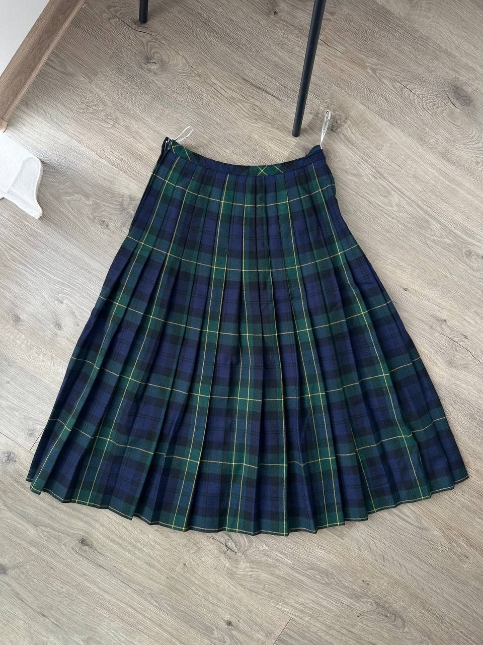 Other UK × Vintage Vintage Hammer Wool Green Scottish 90’s Tartan Skirt Size 30" / US 8 / IT 44 - 3 Thumbnail
