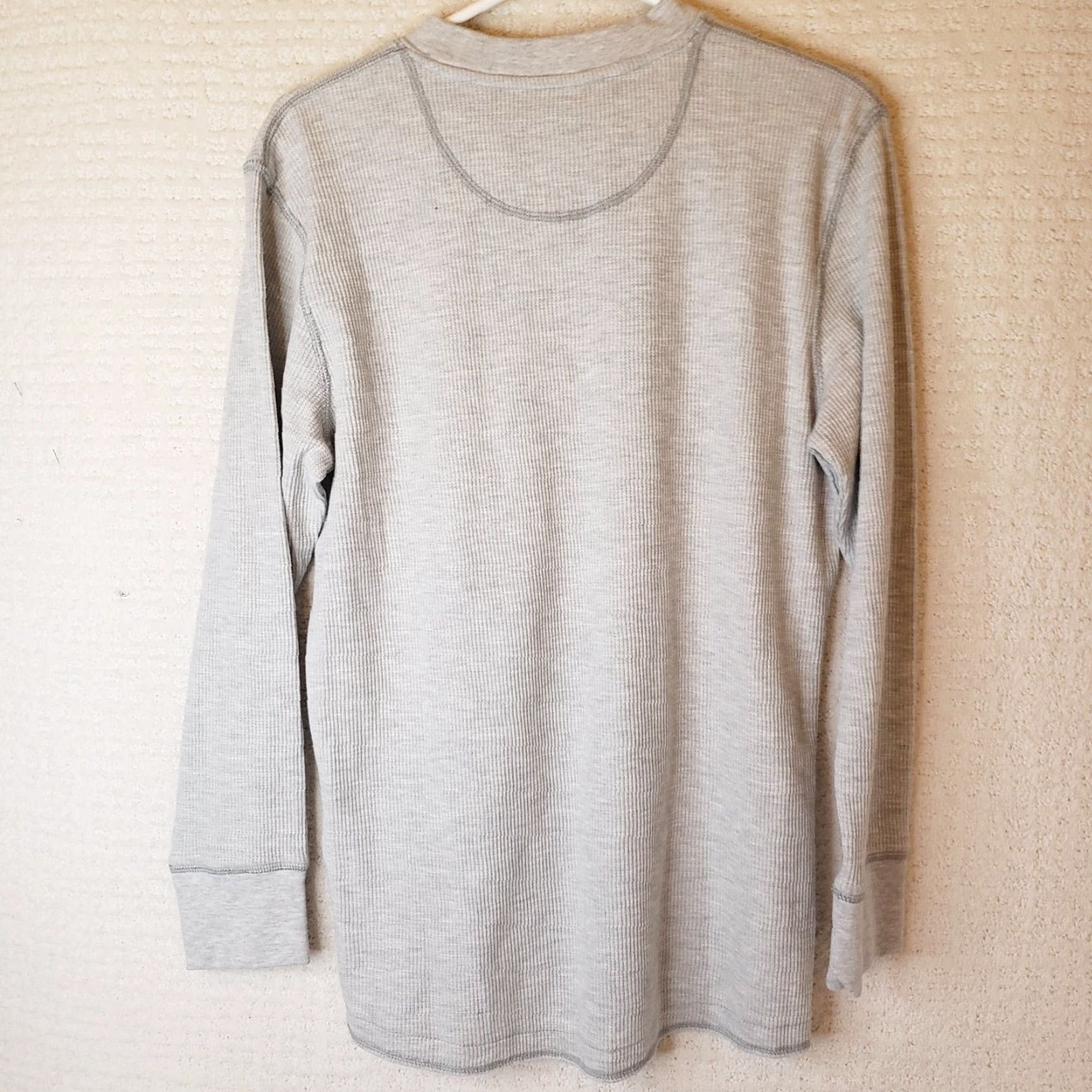 Wrangler VINTAGE Wrangler Shirt Mens S Gray Henley Thermal Waffle Knit Long Sleeve Outdoor Size US S / EU 44-46 / 1 - 7 Thumbnail
