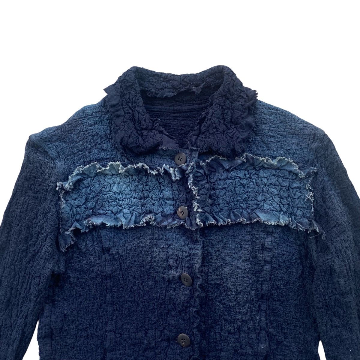 Issey Miyake ‼️LAST DROP‼️Issey Miyake ME Wrinkle Cauliflower Indigo Jacket Size S / US 4 / IT 40 - 4 Thumbnail