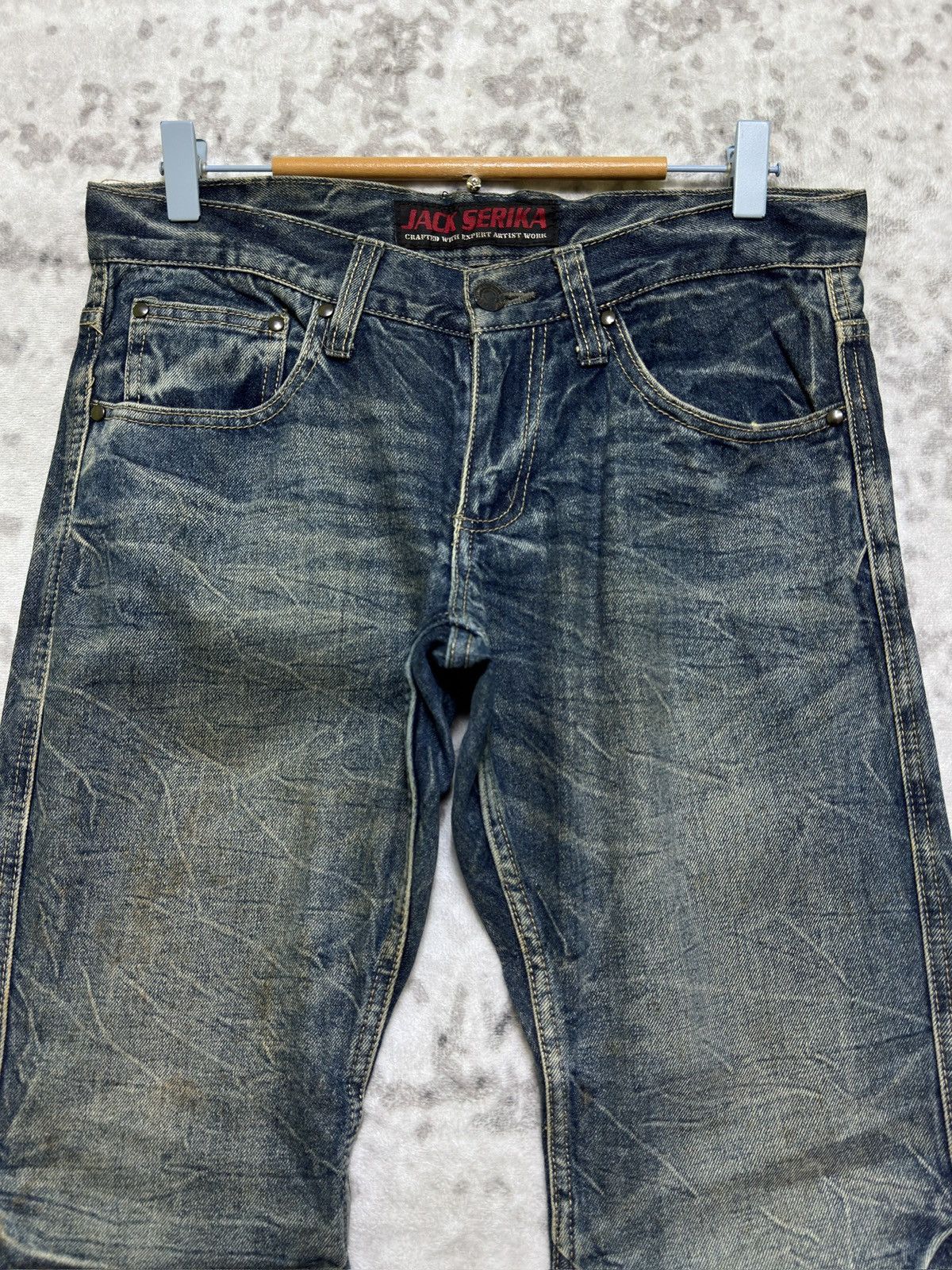 Hysteric Glamour Vintage Jack Serika Y2K Wing Graphic Boot Cut Jeans Size US 31 - 3 Thumbnail