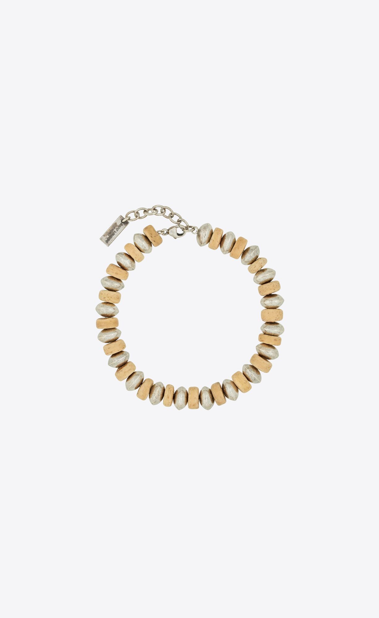 Saint Laurent Paris o1smrcs1224 Size: OS / Multi Beads Bracelet Metal Silver Size ONE SIZE - 1 Thumbnail