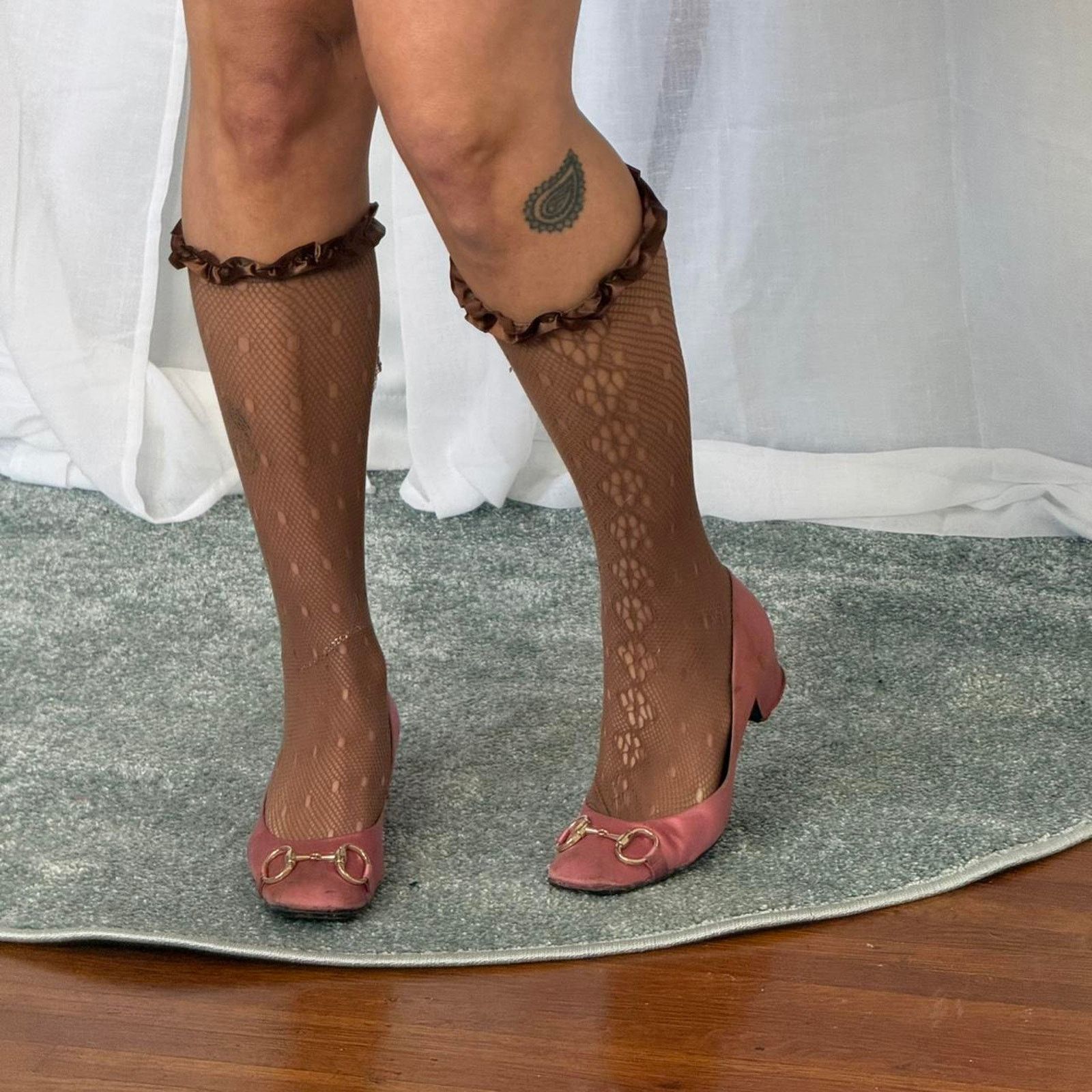 Other ✿ ruffled lace knee socks ✿ Size ONE SIZE - 1 Thumbnail