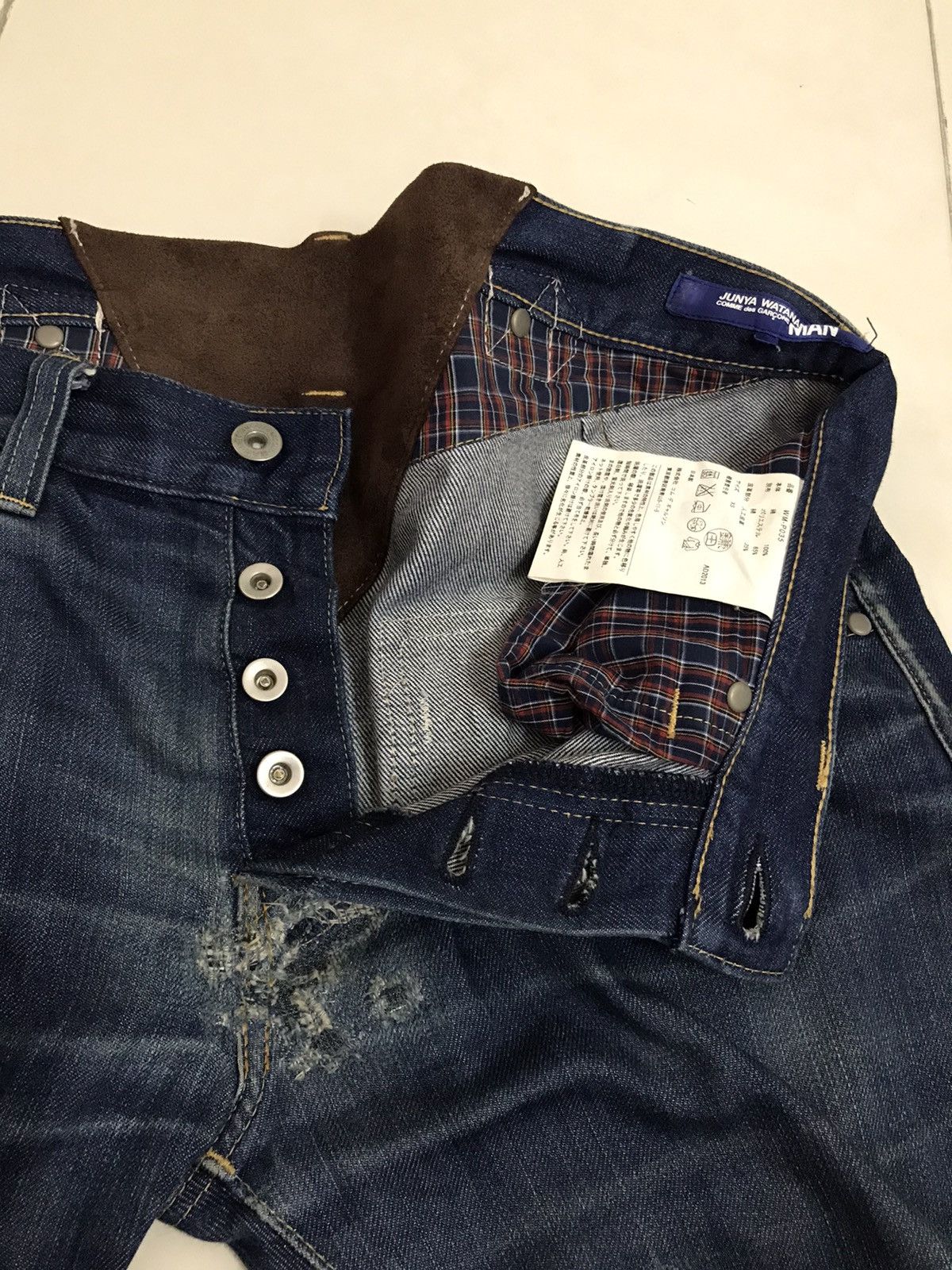 Comme des Garcons × Junya Watanabe Junya Watanabe X Comme des Garcons Distressed Jeans Size US 32 / EU 48 - 6 Thumbnail