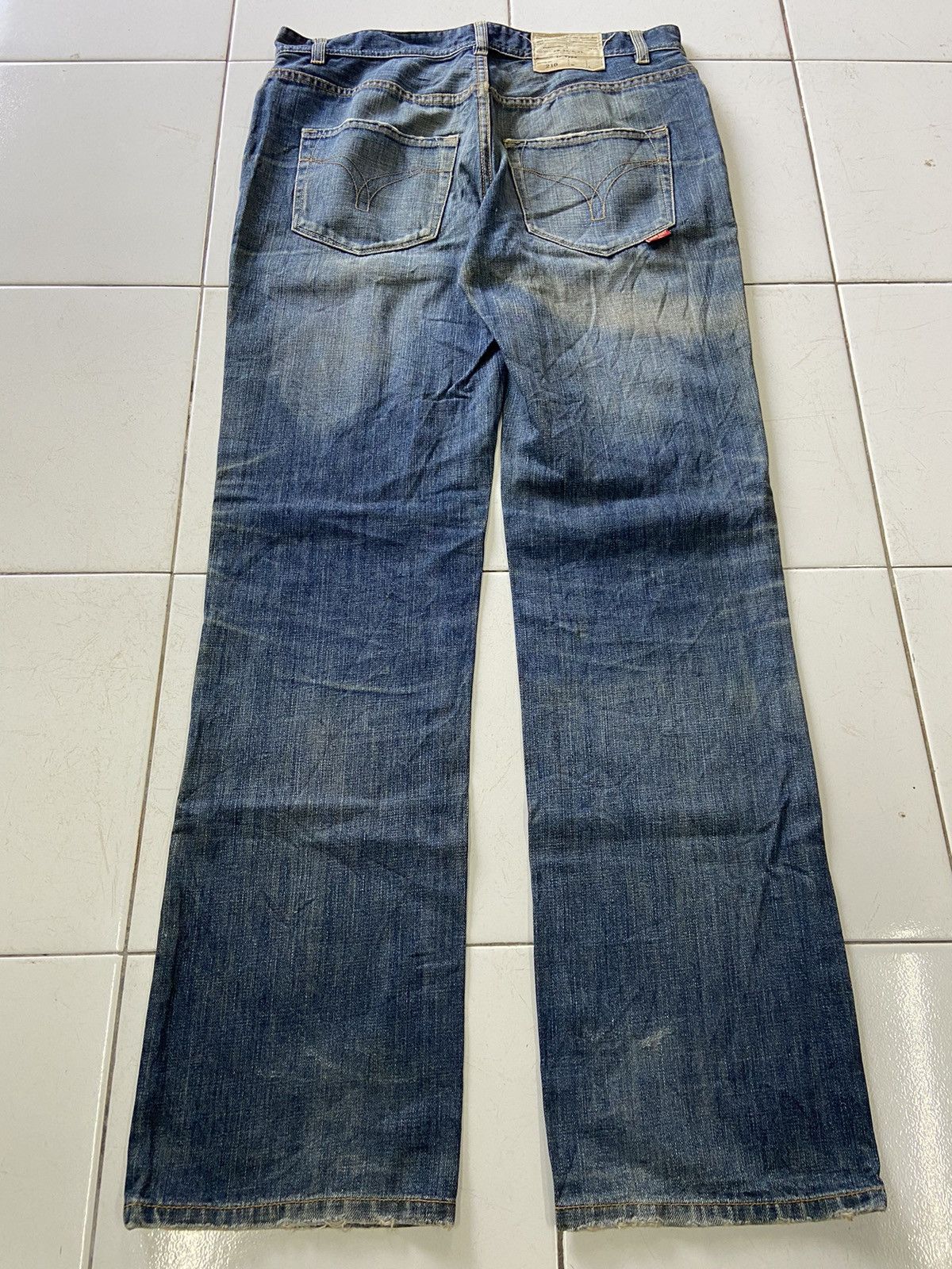 Vintage THE HAND FOOT 210 DOUBLE GATE 12oz DENIM JEANS Size US 32 / EU 48 - 2 Thumbnail