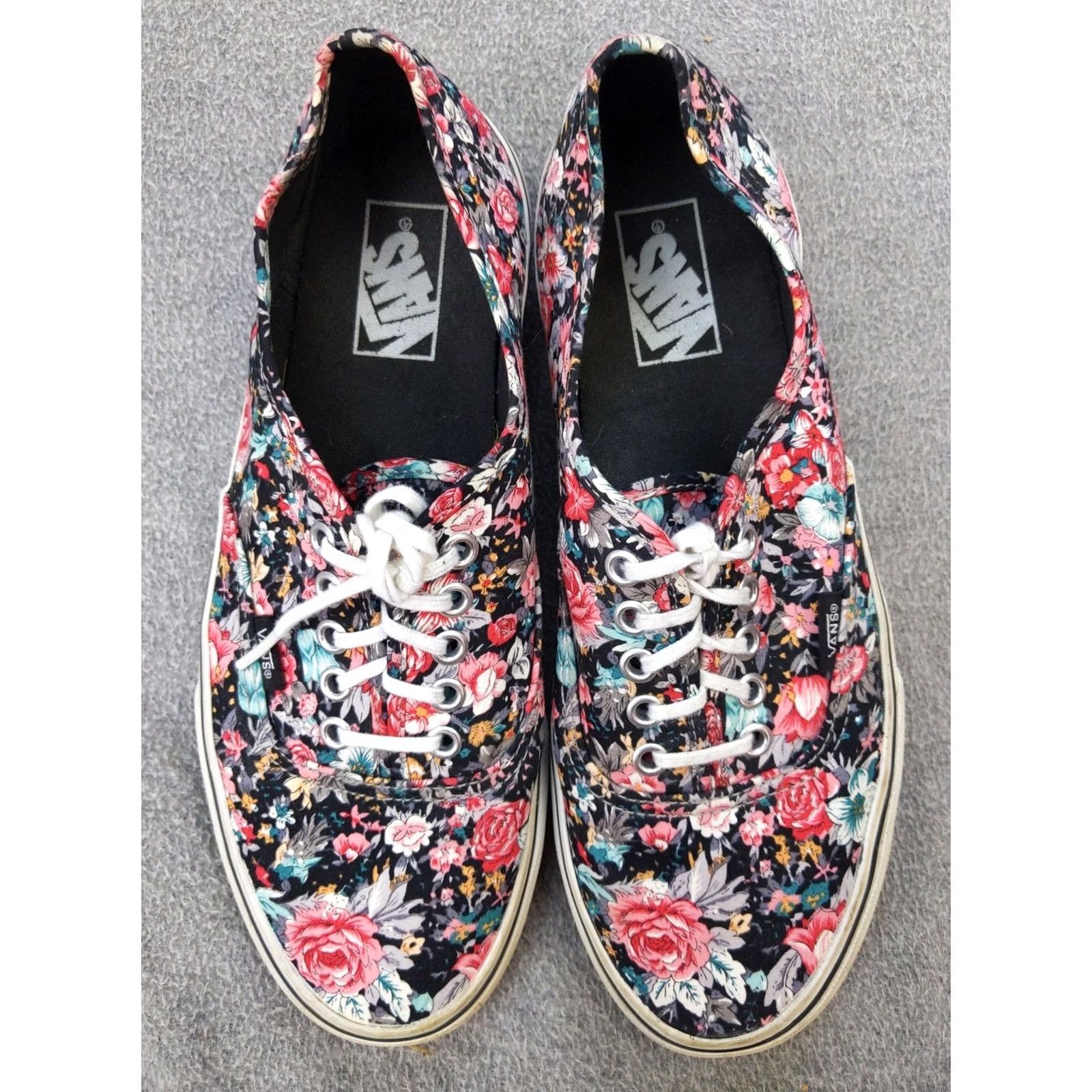 Vans Vans Shoes Mens Size 8.5 Womens 10 Black Floral Canvas Low Top Lace Up Skate Size M / US 6-8 / IT 42-44 - 2 Thumbnail