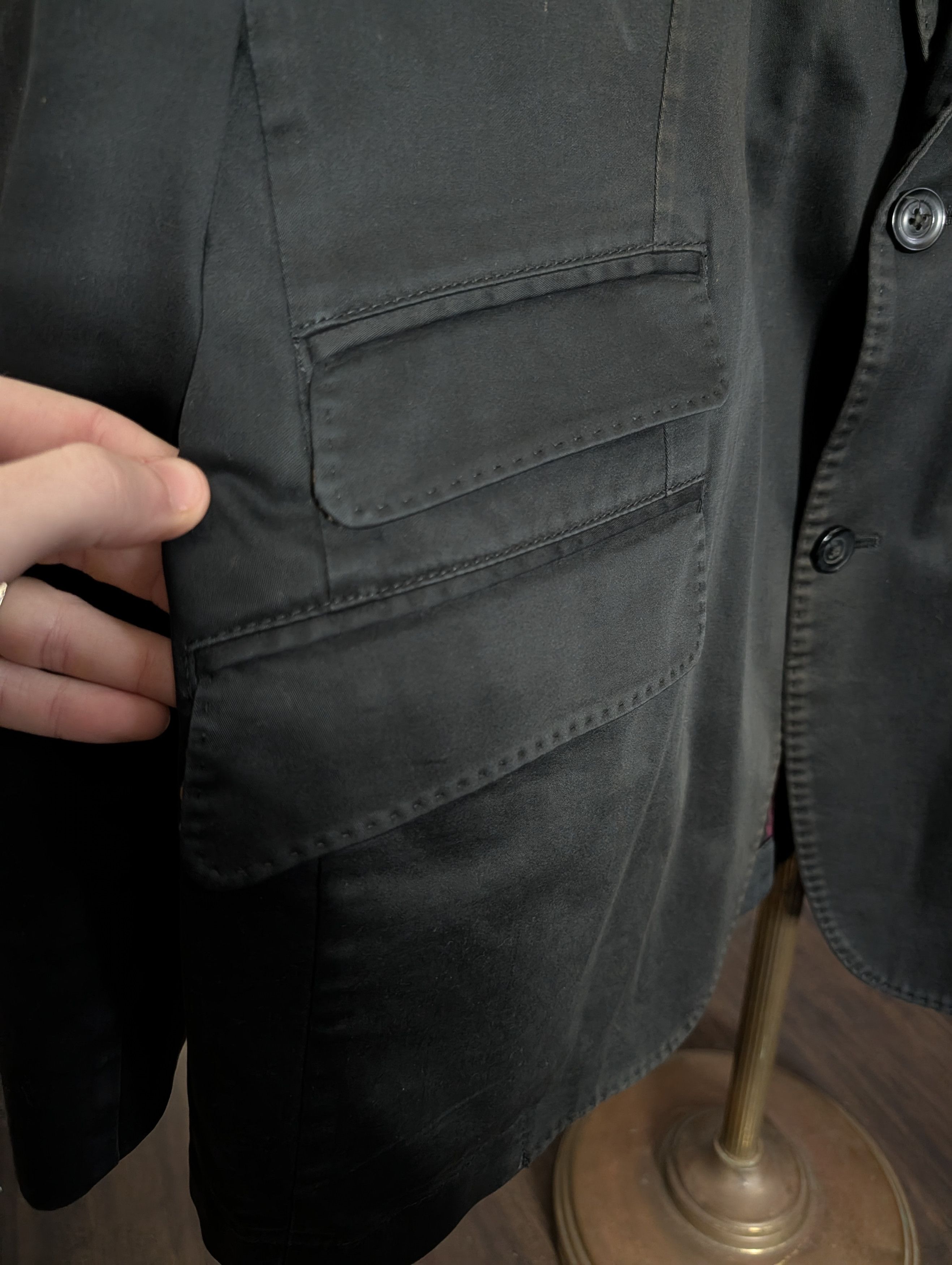 Other KROON Black corduroy trim floral lined stacked pocket jkt Size 42R - 3 Thumbnail