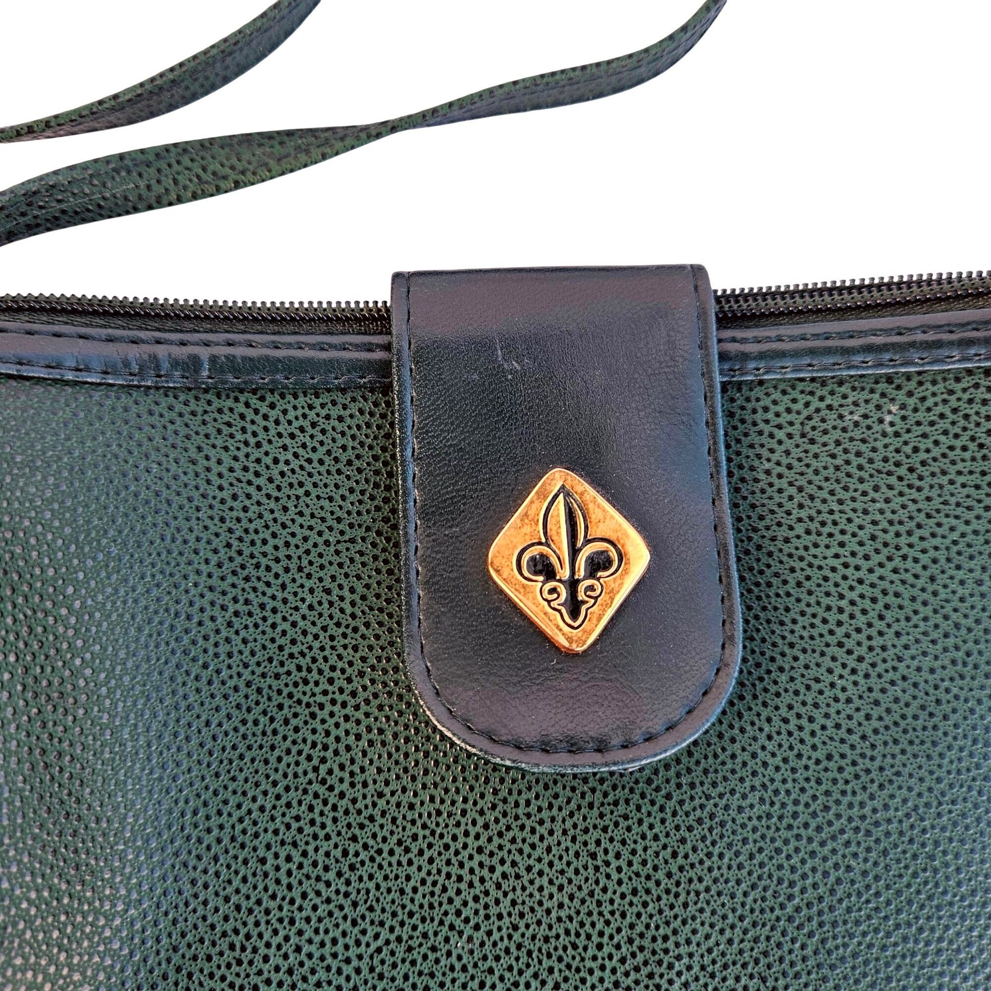 Vintage Vintage 1970s 1980s Faux Leather Handbag Purse Crossbody Gre Size ONE SIZE - 7 Thumbnail