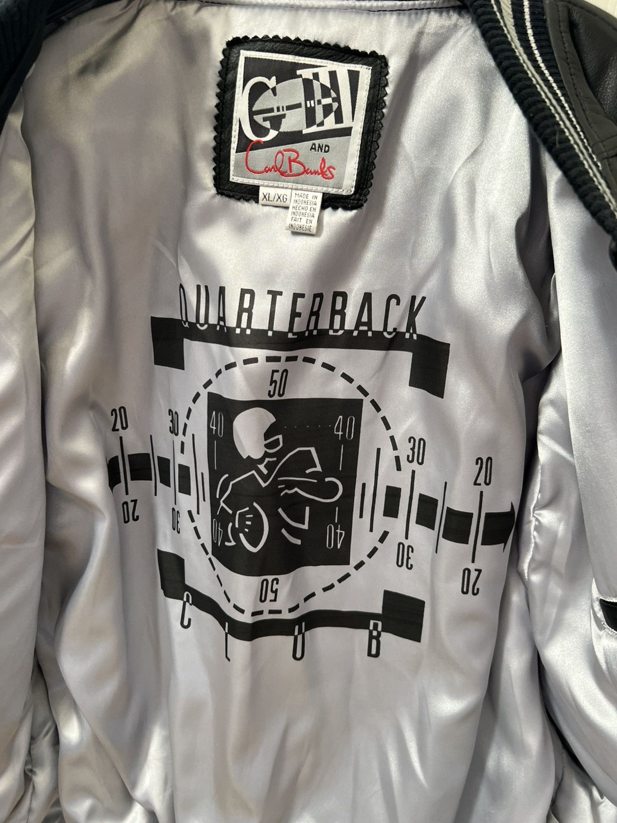 Vintage Vintage NFL Oakland Raiders Leather Jacket - Carl Banks Size US XL / EU 56 / 4 - 6 Thumbnail
