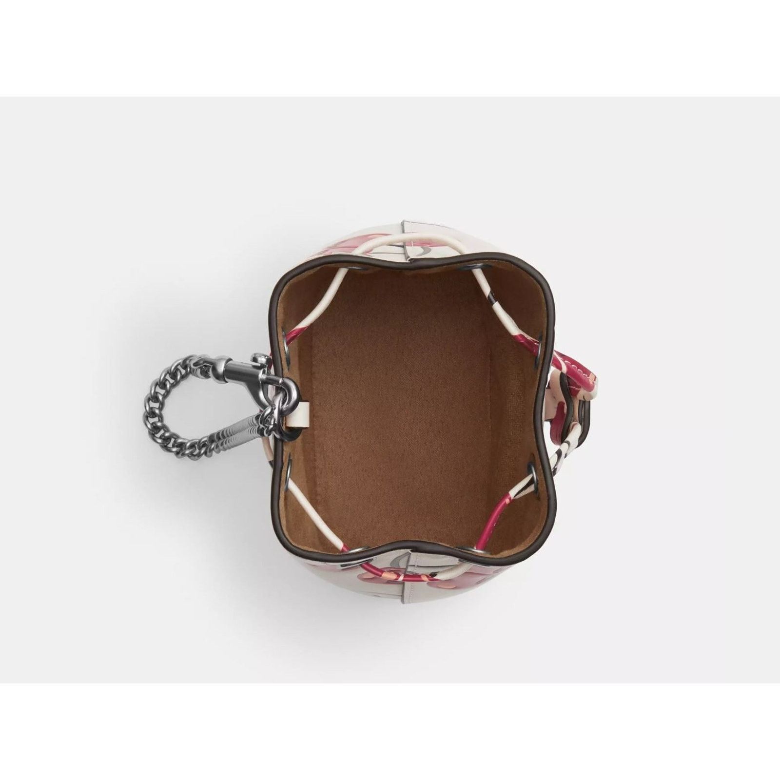 Coach NWT COACH CZ030 Drawstring Wristlet Cherry Print Chalk Multi Size ONE SIZE - 10 Thumbnail
