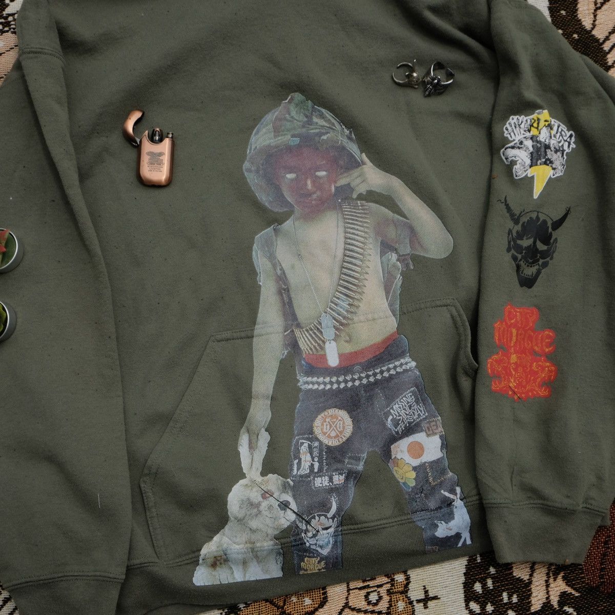 City Morgue CITY MORGUE vol. 1 Hell or High Water Hoodie (green) Size US XL / EU 56 / 4 - 2 Thumbnail