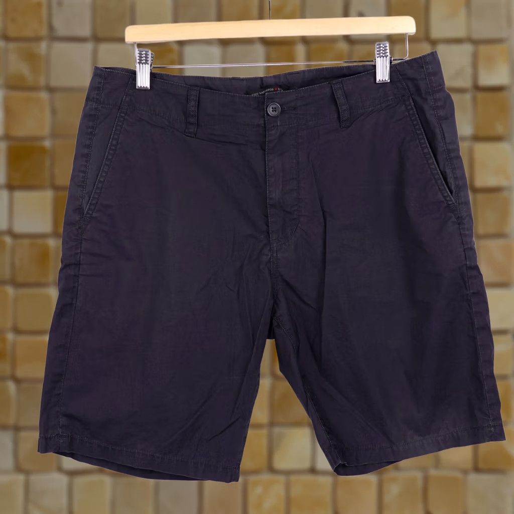 John Varvatos VINTAGE John Varvatos Star USA Mens Lightweight Knit Shorts Cotton Welt Pockets Black 33 Size US 33 - 1 Thumbnail
