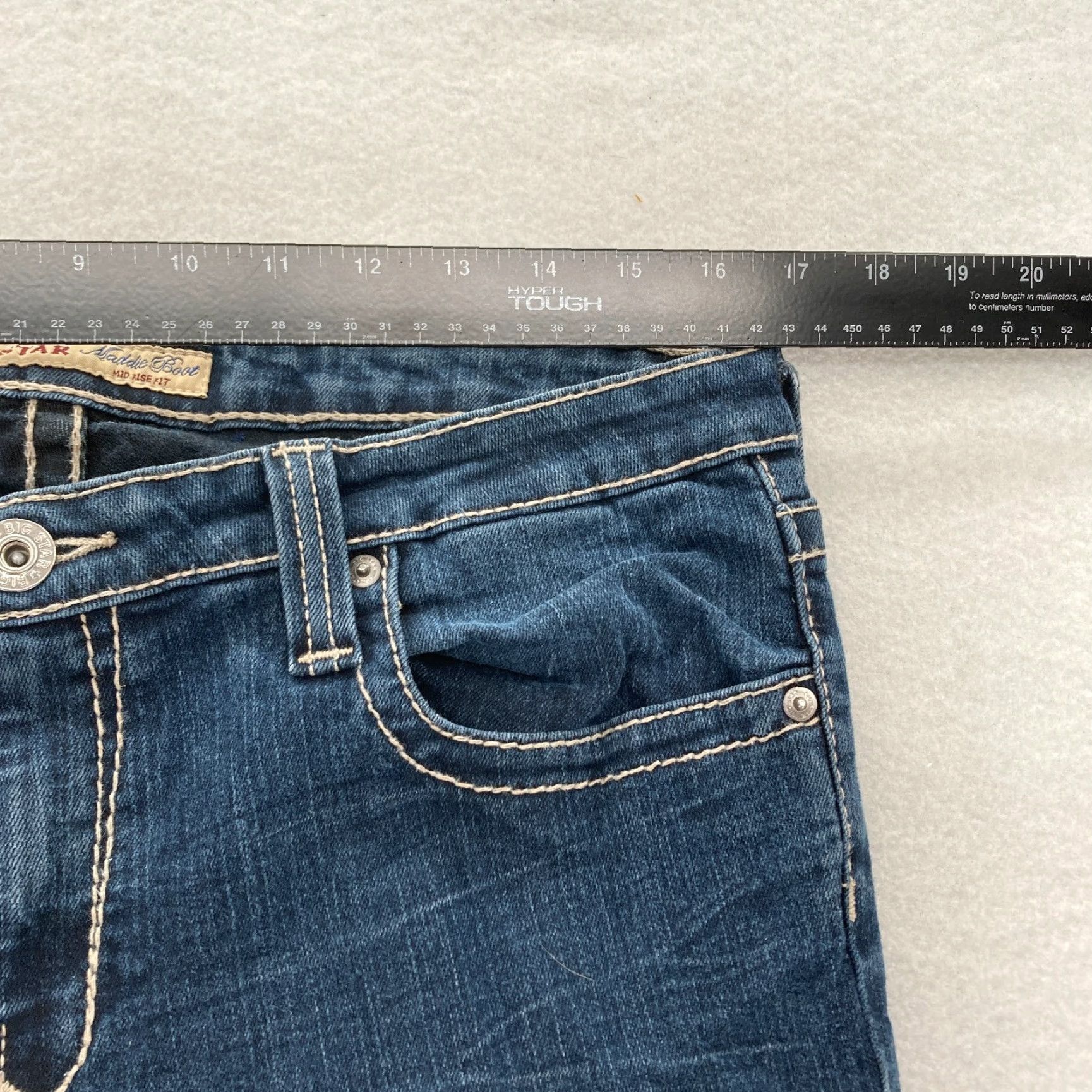 Denime BIG STAR Jeans Women's 32x30 Maddie Boot Dark Wash Blue Stretch Denim Western - Bootcut - 5-Pocket - Regular - Size 32 - Blue - Cowboy Theme - Jeans Size 24" / US 00 / IT 34 - 7 Thumbnail