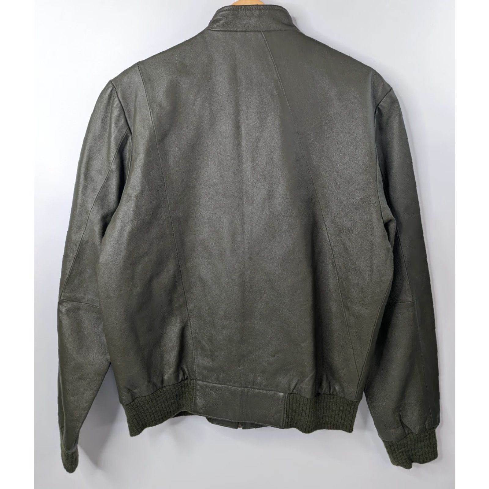 Volcom Volcom Bomber Jacket Mens Size M Green Leather Full Zip Casual Motorcycle Classic 90s Size US M / EU 48-50 / 2 - 4 Thumbnail