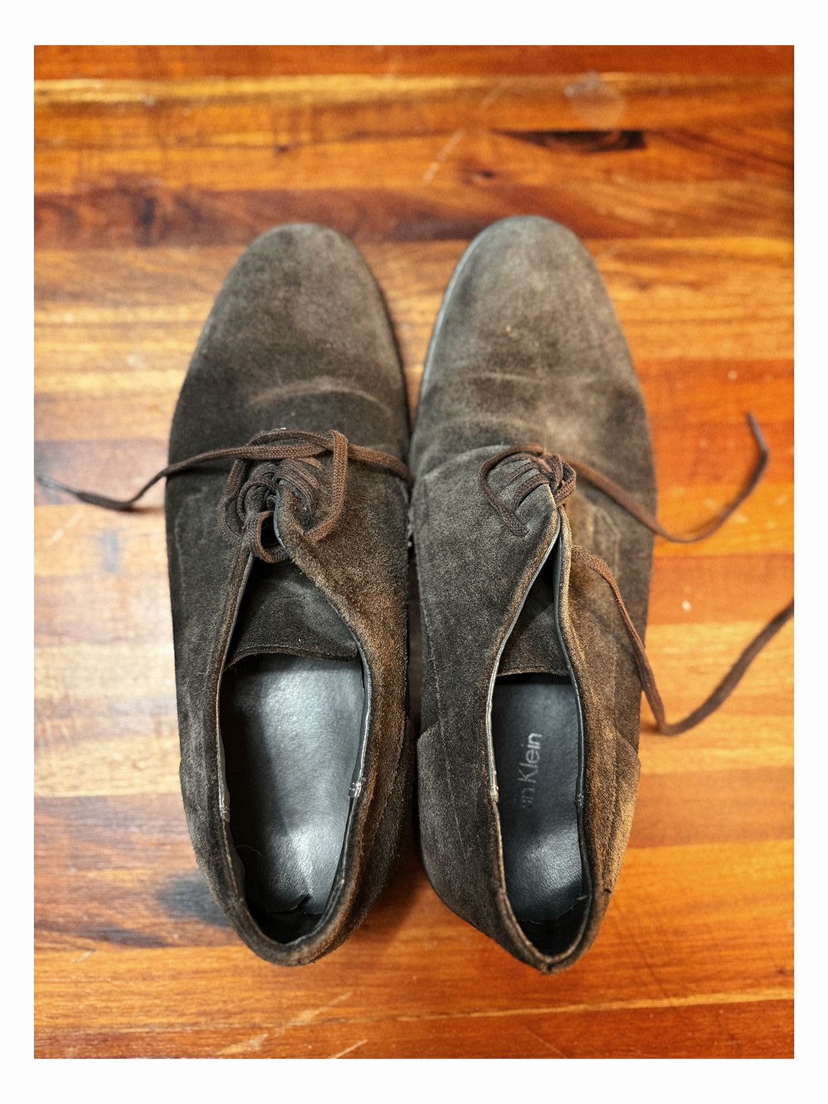 Calvin Klein Calvin Klein Men’s Brown Suede Lace-Up Shoes Size US 11 / EU 44 - 1 Thumbnail
