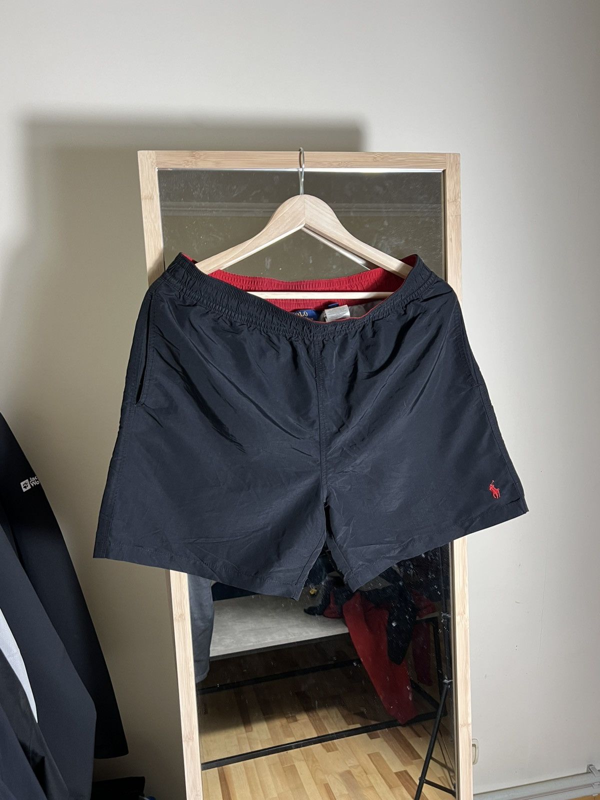 Polo Ralph Lauren POLO Ralph Lauren Classic Black Swim Shorts with Red Pony Size US 34 / EU 50 - 1 Thumbnail