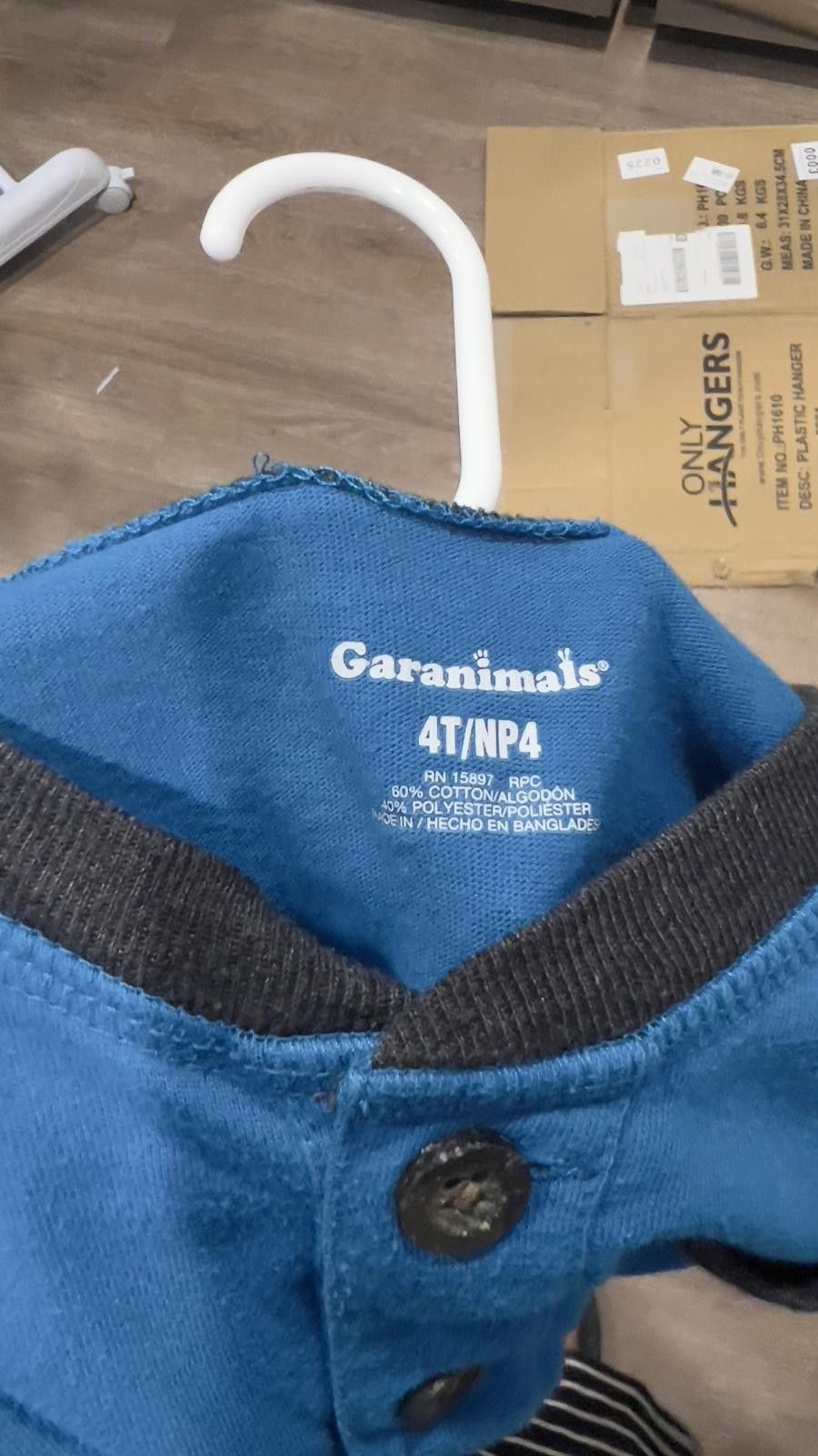 Other Garanimals Boys' Long Sleeve Shirt - Blue & Gray Size US XXS / EU 40 - 3 Thumbnail