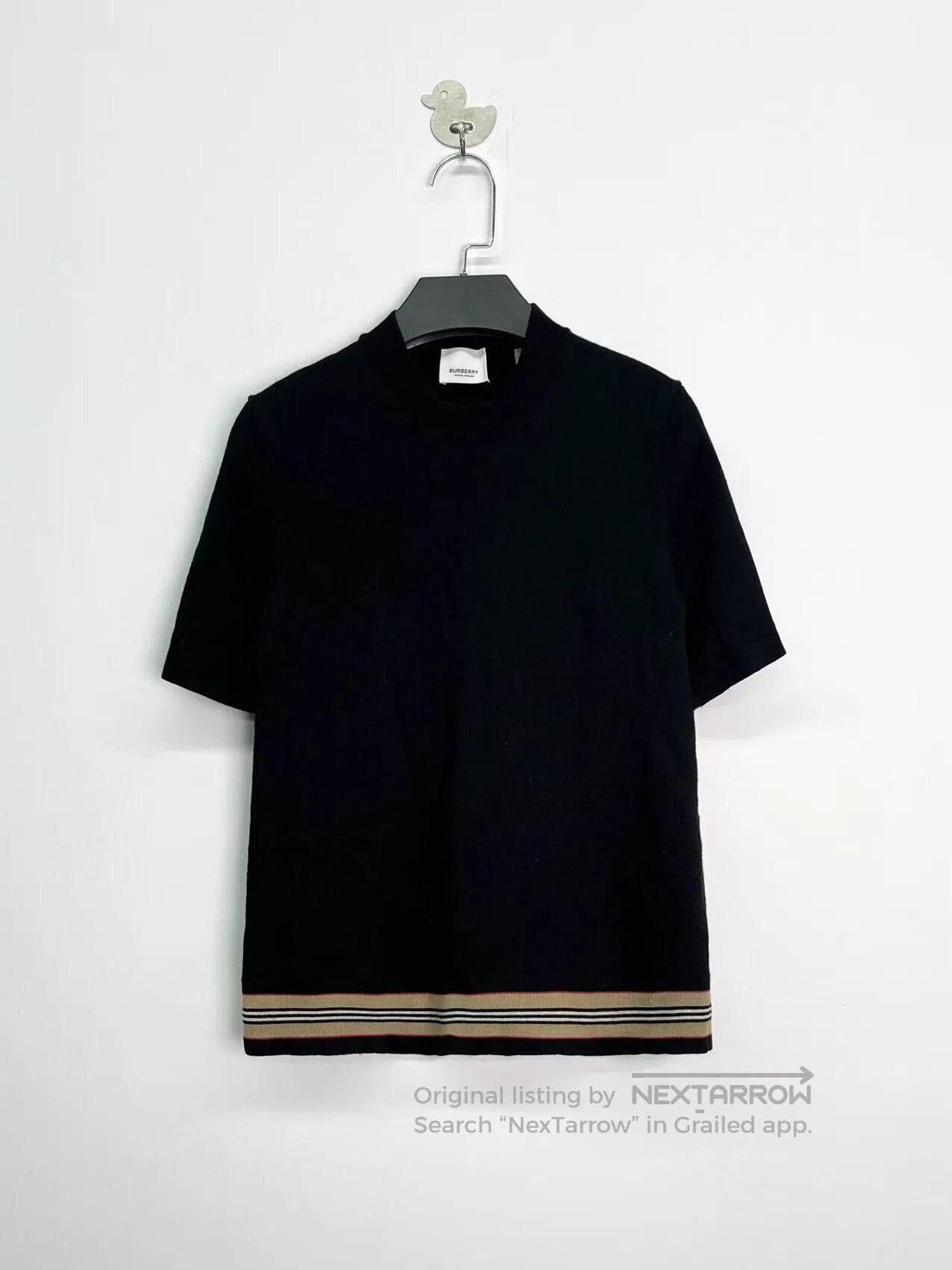 Burberry Burberry Black Short Sleeve Knit Top. Size XS / US 0-2 / IT 36-38 - 1 Thumbnail