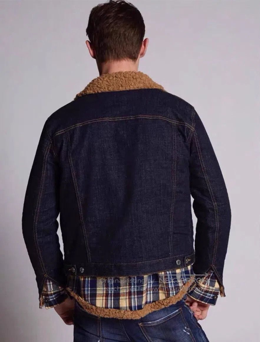 Dsquared2 DSquared2 Men's Lamb Wool Denim Jacket. Size US M / EU 48-50 / 2 - 3 Thumbnail