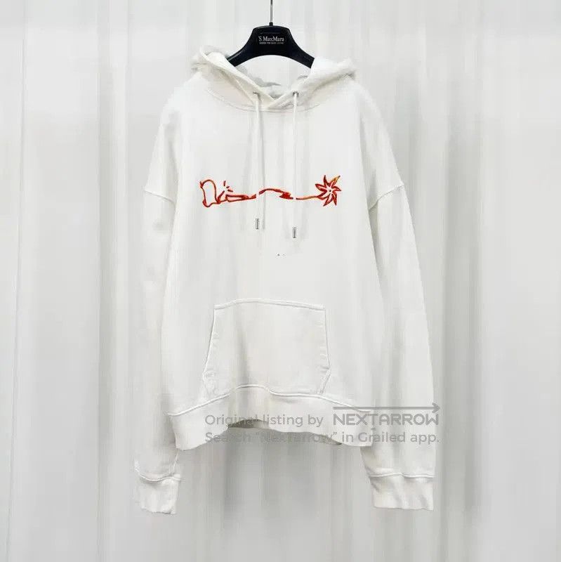 Dior Dior White Cotton Embroidered Logo Hoodie . Size US XL / EU 56 / 4 - 1 Thumbnail