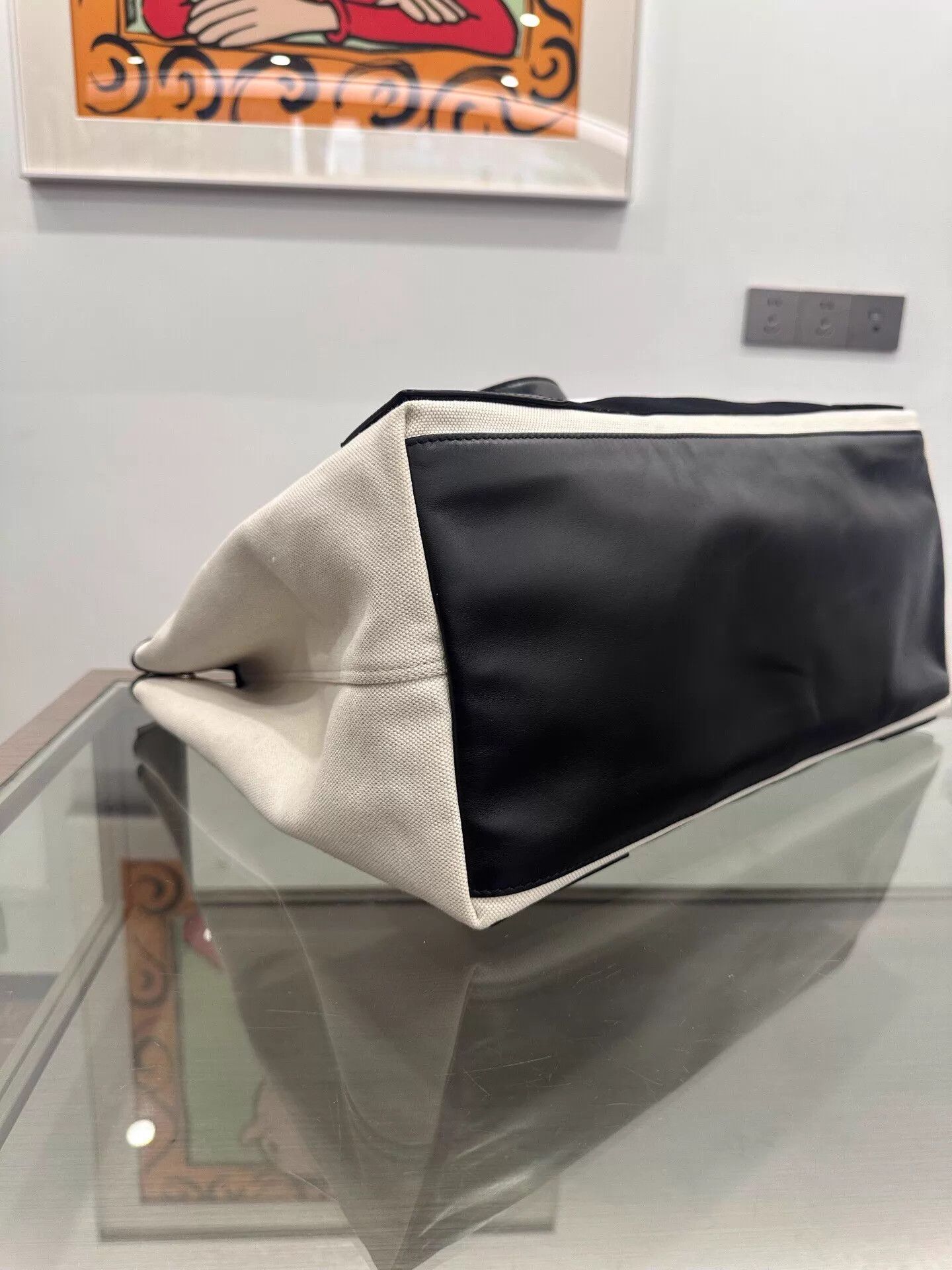 Balenciaga Balenciaga Canvas Leather Tote 41cm 99 Black White Size ONE SIZE - 6 Thumbnail