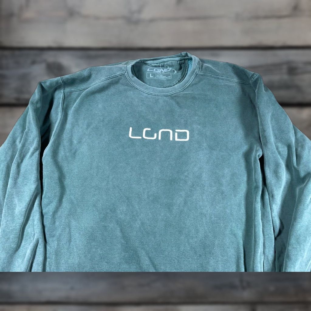 Vintage LGND Supply Co. Garment Dyed Sweatshirt Adult Large Green Graphic Print Cars Mens Size US L / EU 52-54 / 3 - 1 Thumbnail