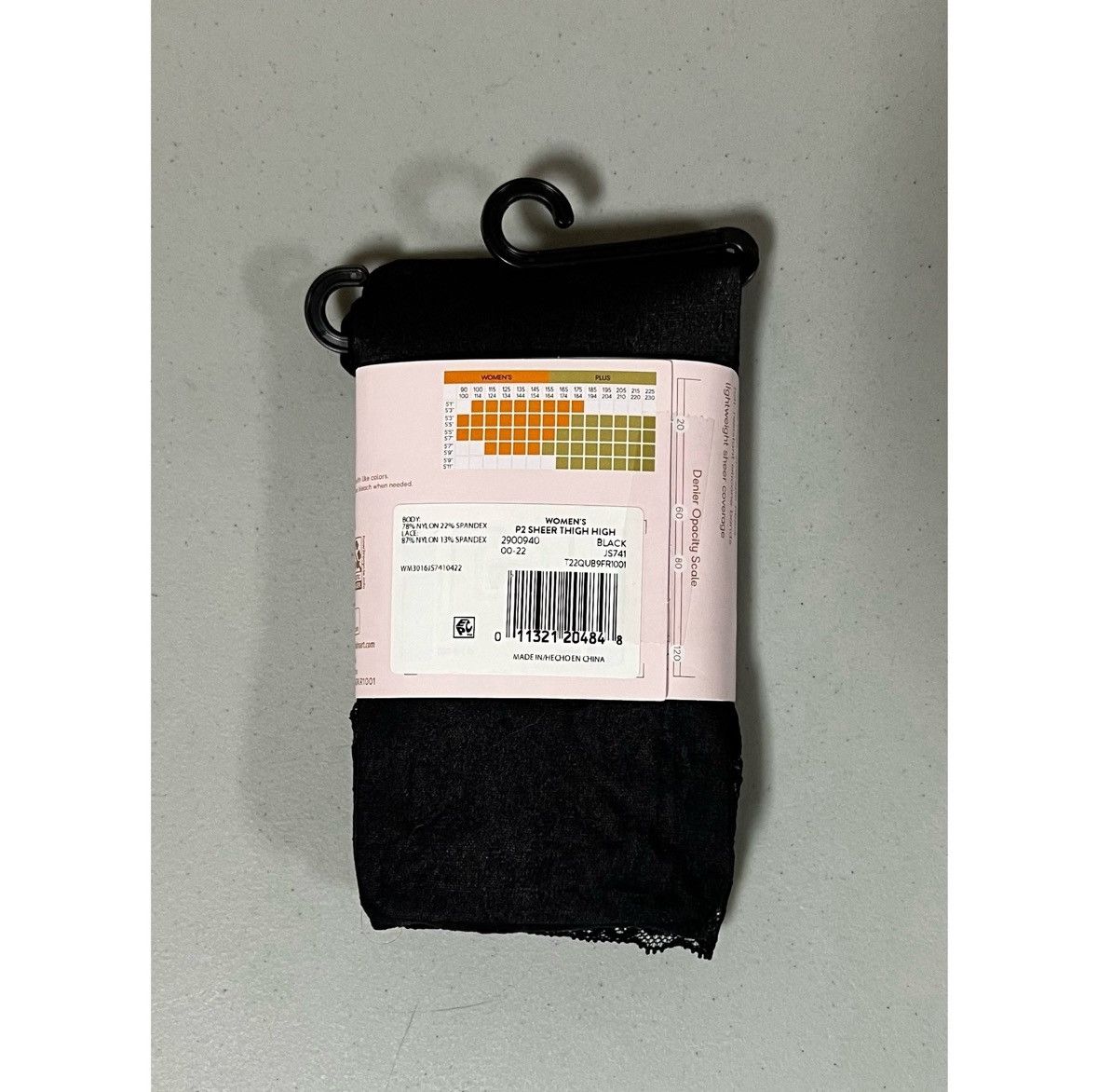 Other Black Sheer Lace Thigh-High Knee High Socks Set of 2 NWT 🖤 Size ONE SIZE - 2 Thumbnail
