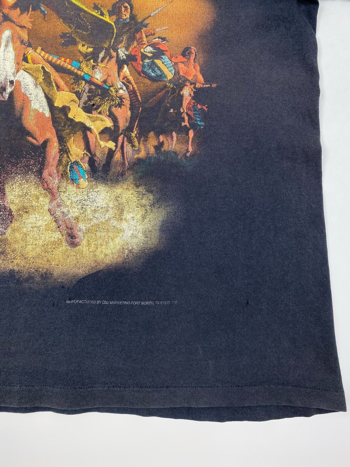 Vintage 1993 Vintage Distressed 3D Emblem Indian Riot Graphic Tee Size US L / EU 52-54 / 3 - 7 Thumbnail
