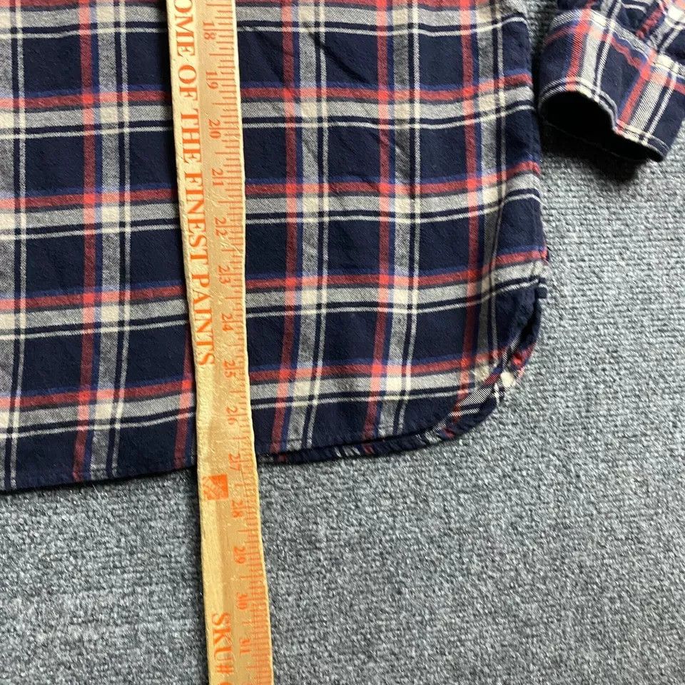 Uniqlo Uniqlo Flannel Top Women's Medium Plaid Blue Button Up M Size M / US 6-8 / IT 42-44 - 6 Thumbnail