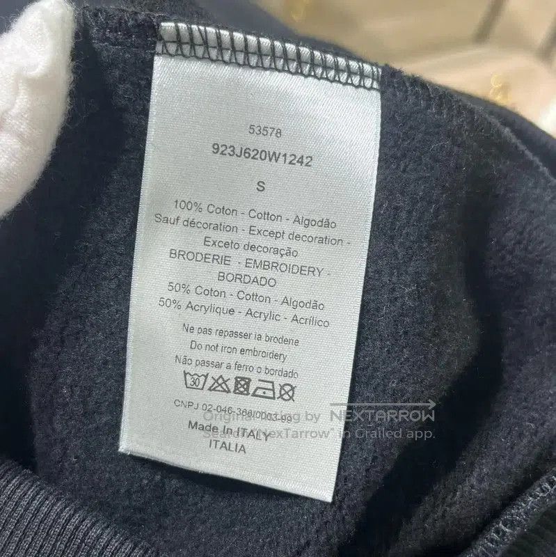 Dior Dior Black Cotton Embroidered Long Sleeve Sweatshirt . Size S / US 4 / IT 40 - 6 Thumbnail