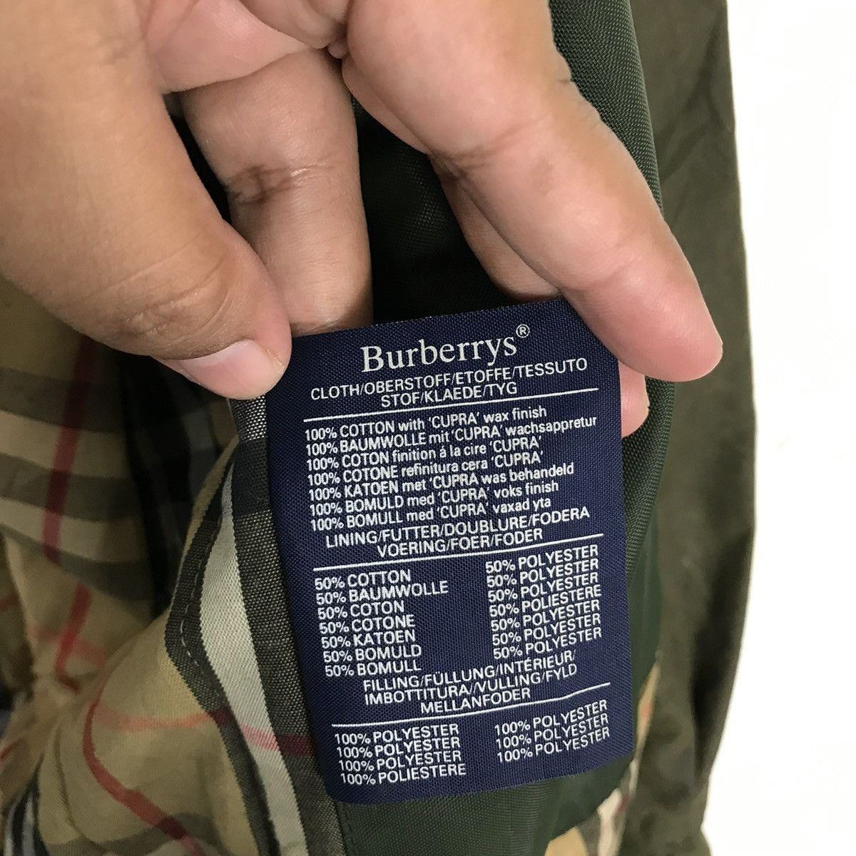 Burberry 💥 BURBERRY NOVA CHECK LINING WAXED JACKET MADE IN ENGLAND Size US L / EU 52-54 / 3 - 12 Thumbnail