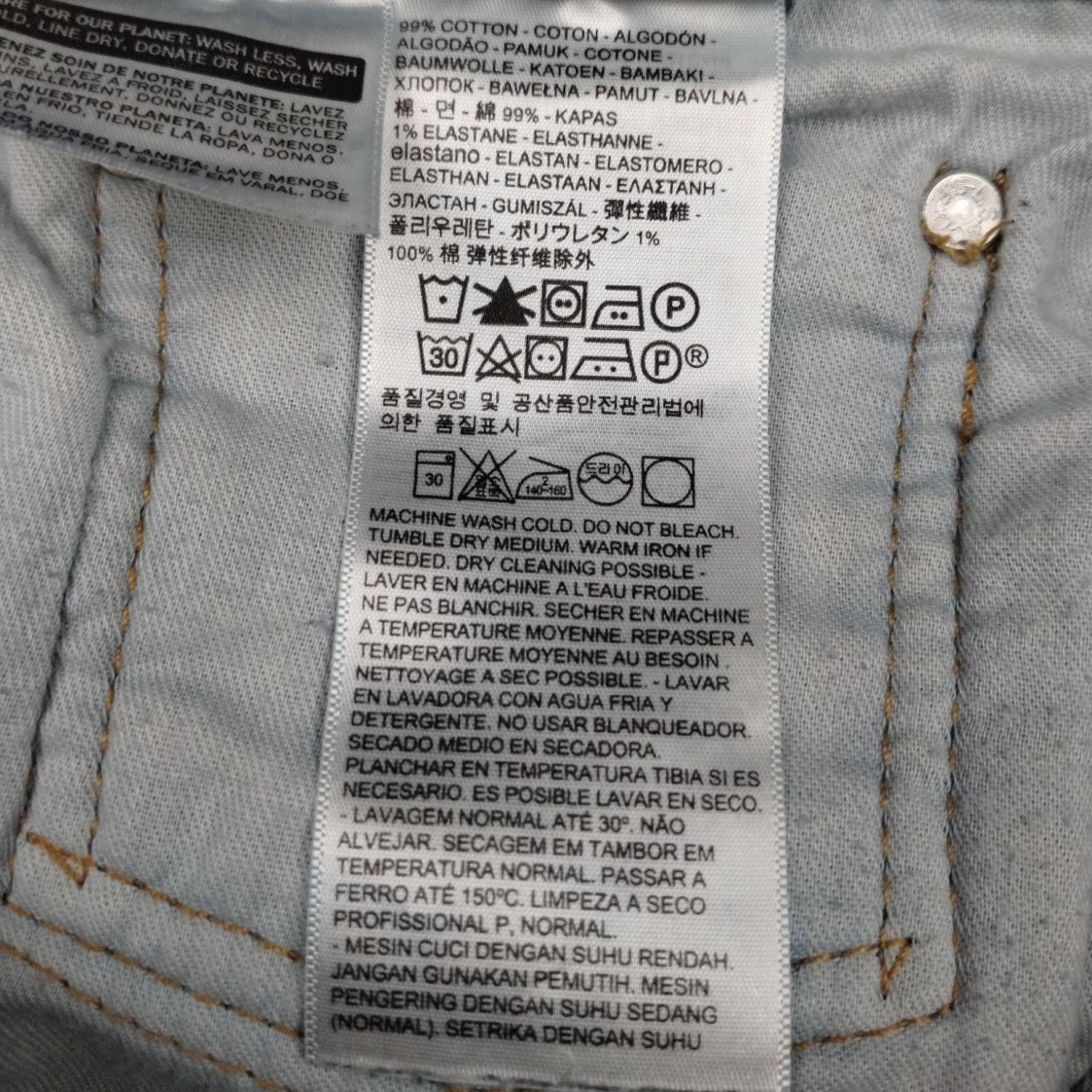 Levi's Levi's 505 Men's Blue Jeans/Straight Leg 36x30 SKU 4059 Size US 36 / EU 52 - 6 Thumbnail