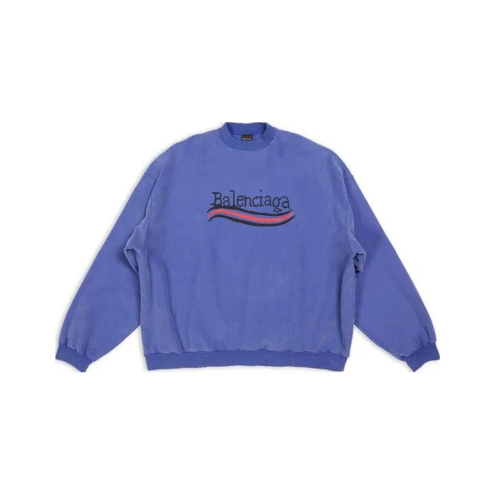 Balenciaga Balenciaga SS23 Logo Print Purple Sweatshirt Size US M / EU 48-50 / 2 - 1 Thumbnail
