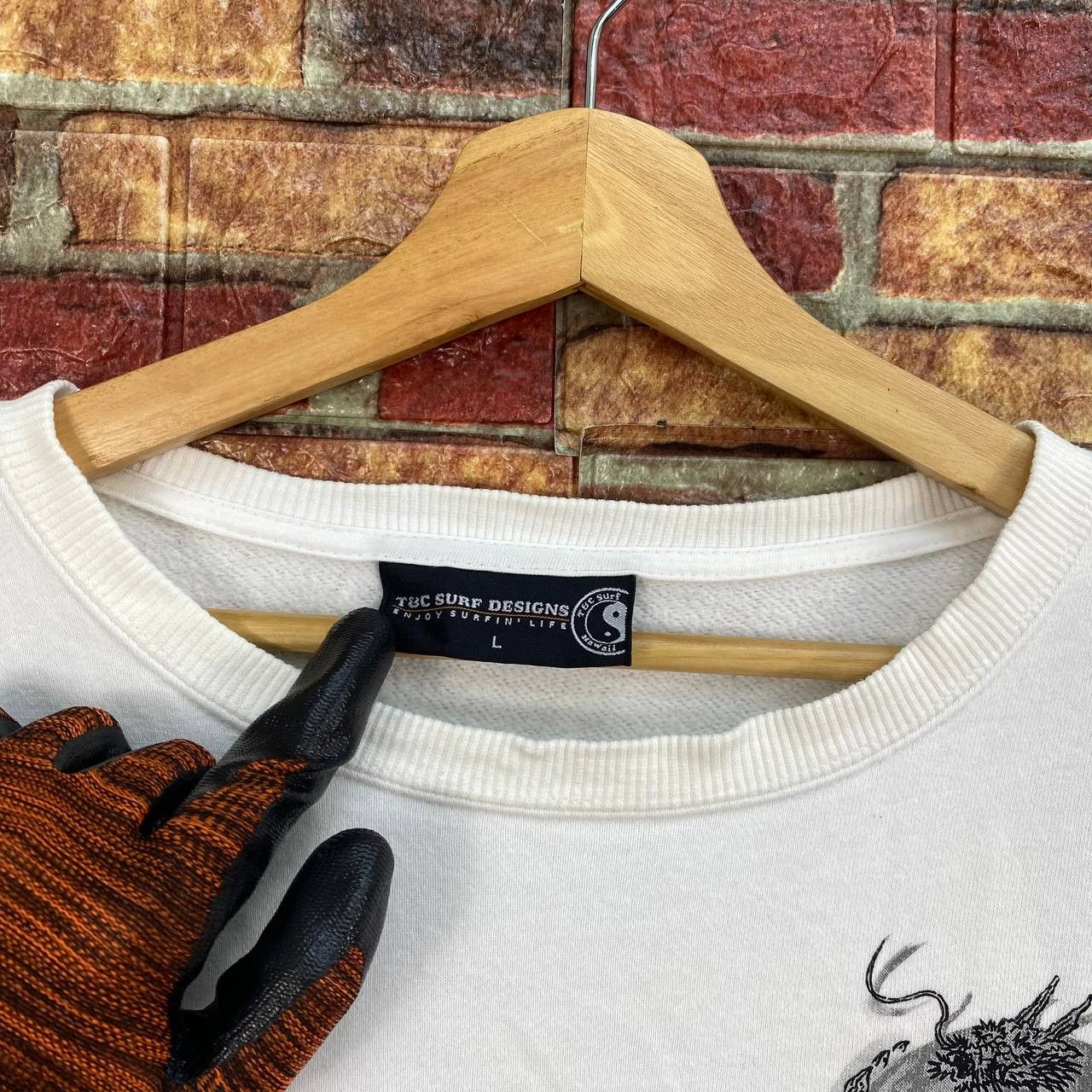 Other Vintage T&C Surf dragon Yakuza motive sukajan Loose Neck Size US L / EU 52-54 / 3 - 7 Thumbnail