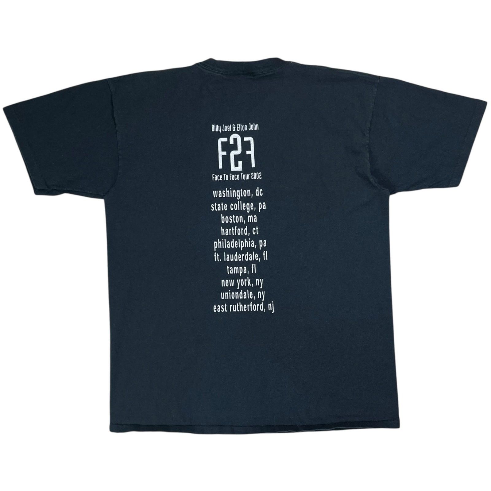 Band Tees × Vintage Vintage 2002 Elton John Billy Joel FACE 2 FACE tour band tee Size US L / EU 52-54 / 3 - 6 Thumbnail