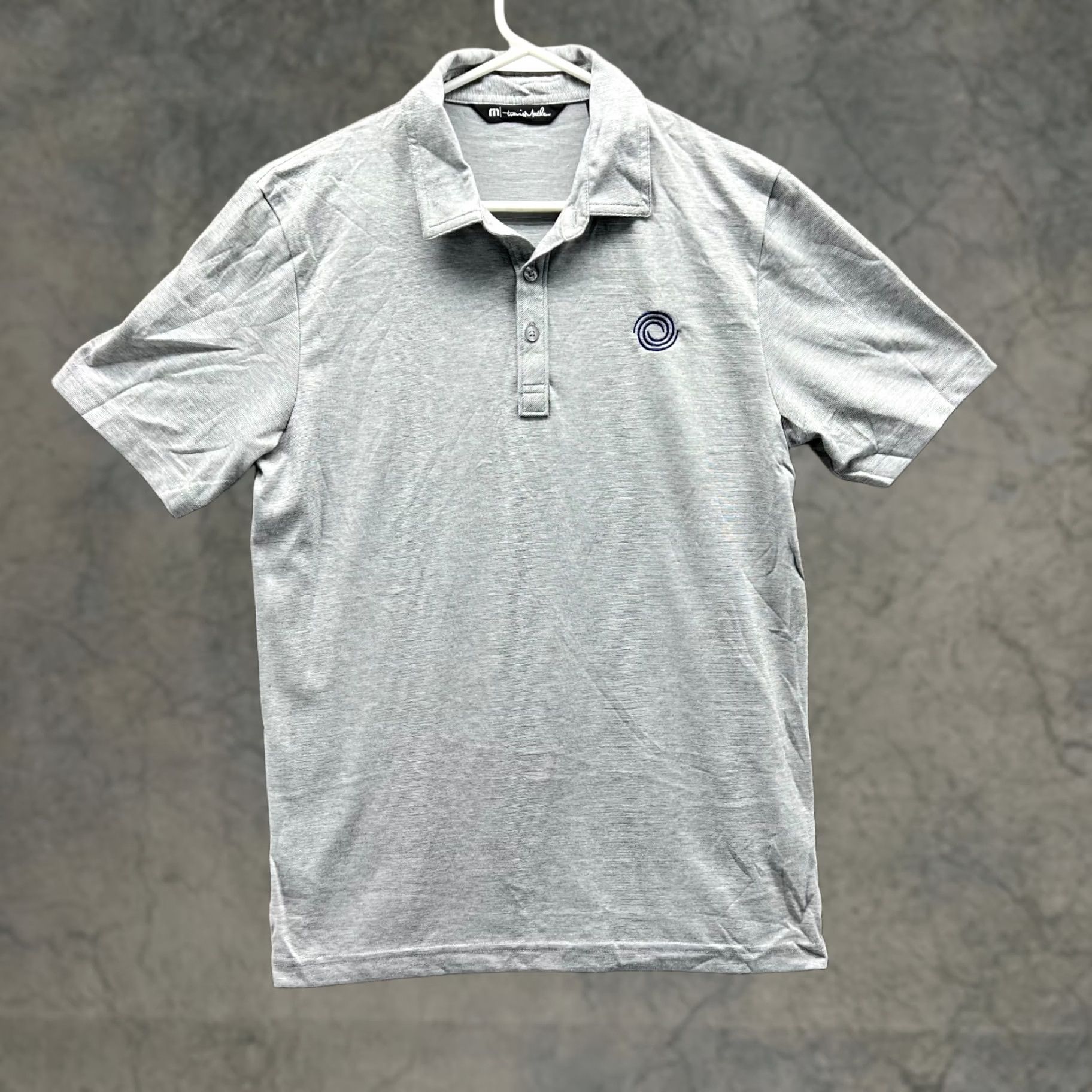 TravisMathew Travis Mathew Polo Shirt Men Small Gray Pima Cotton Pinstriped Golf Club Logo Shirt Mens Small Gray Pinstripe Golf Club Logo Size US S / EU 44-46 / 1 - 1 Thumbnail