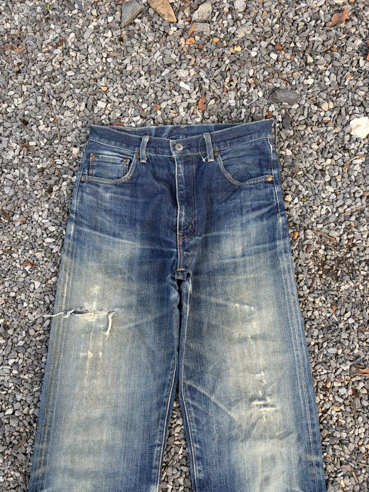 Kapital VINTAGE LEVIS 502 BIG E SELVEDGE RUSTY DISTRESSED DENIM Size US 30 / EU 46 - 5 Thumbnail