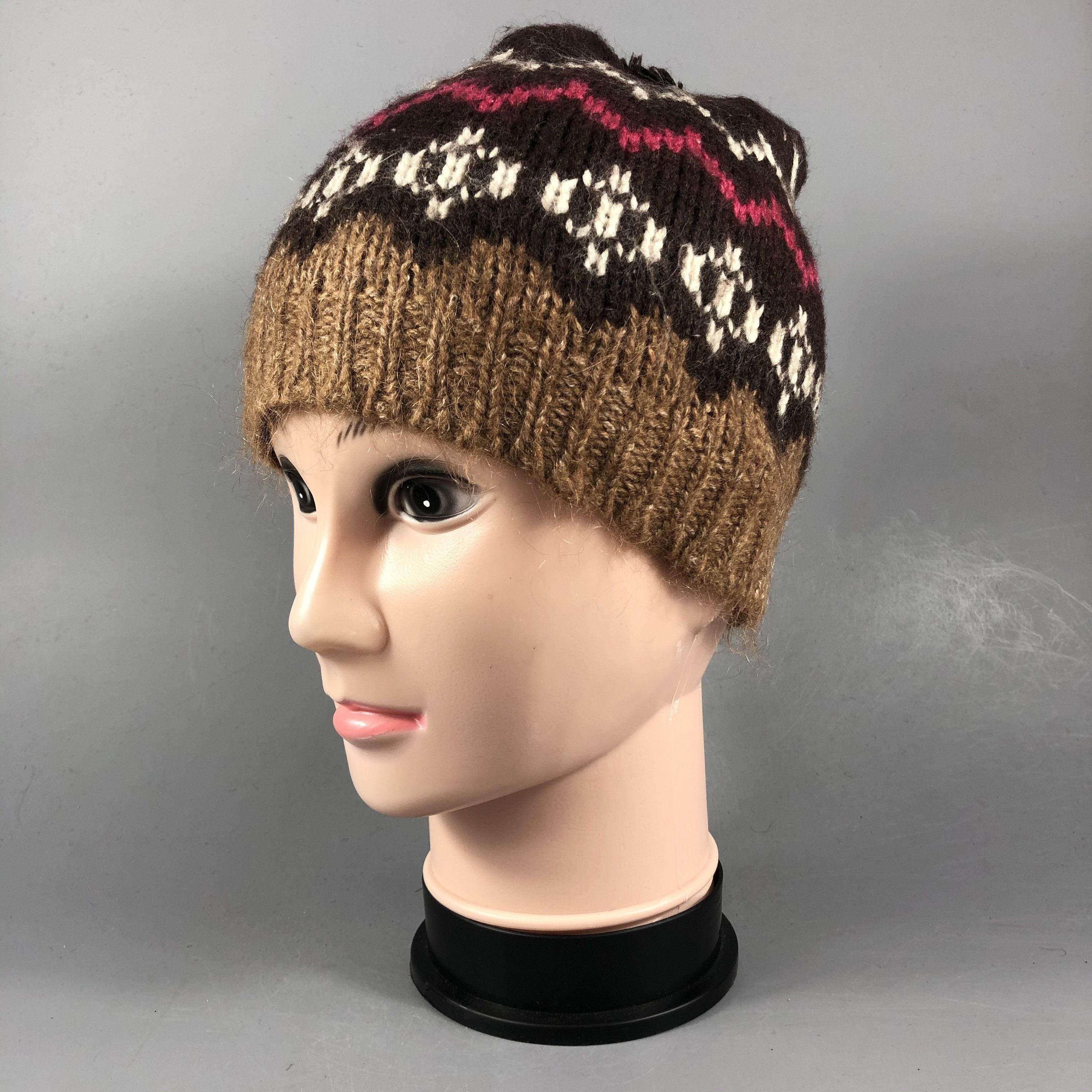 Japanese Brand Tomboy Wiz Fair Isle Beanie Size ONE SIZE - 2 Thumbnail