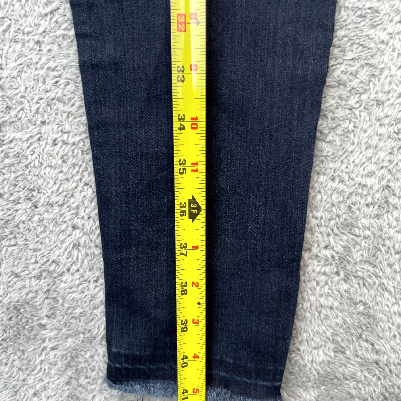 Paige Paige Jeans Womens 27 Blue Hoxton Ultra Skinny Denim Cotton Stretch Raw Hem Size 28" / US 6 / IT 42 - 7 Thumbnail