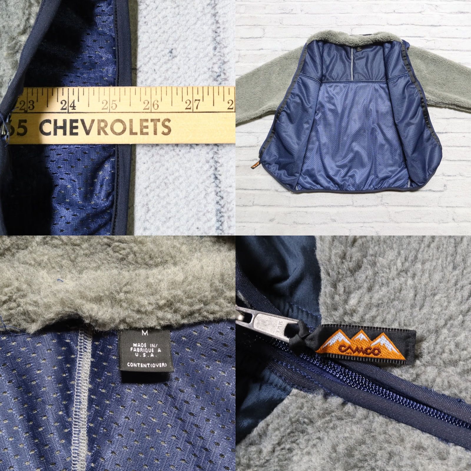 Vintage Camco Outdoors Pile Fleece Jacket M Grey Men Size M Jacket Size US M / EU 48-50 / 2 - 8 Thumbnail