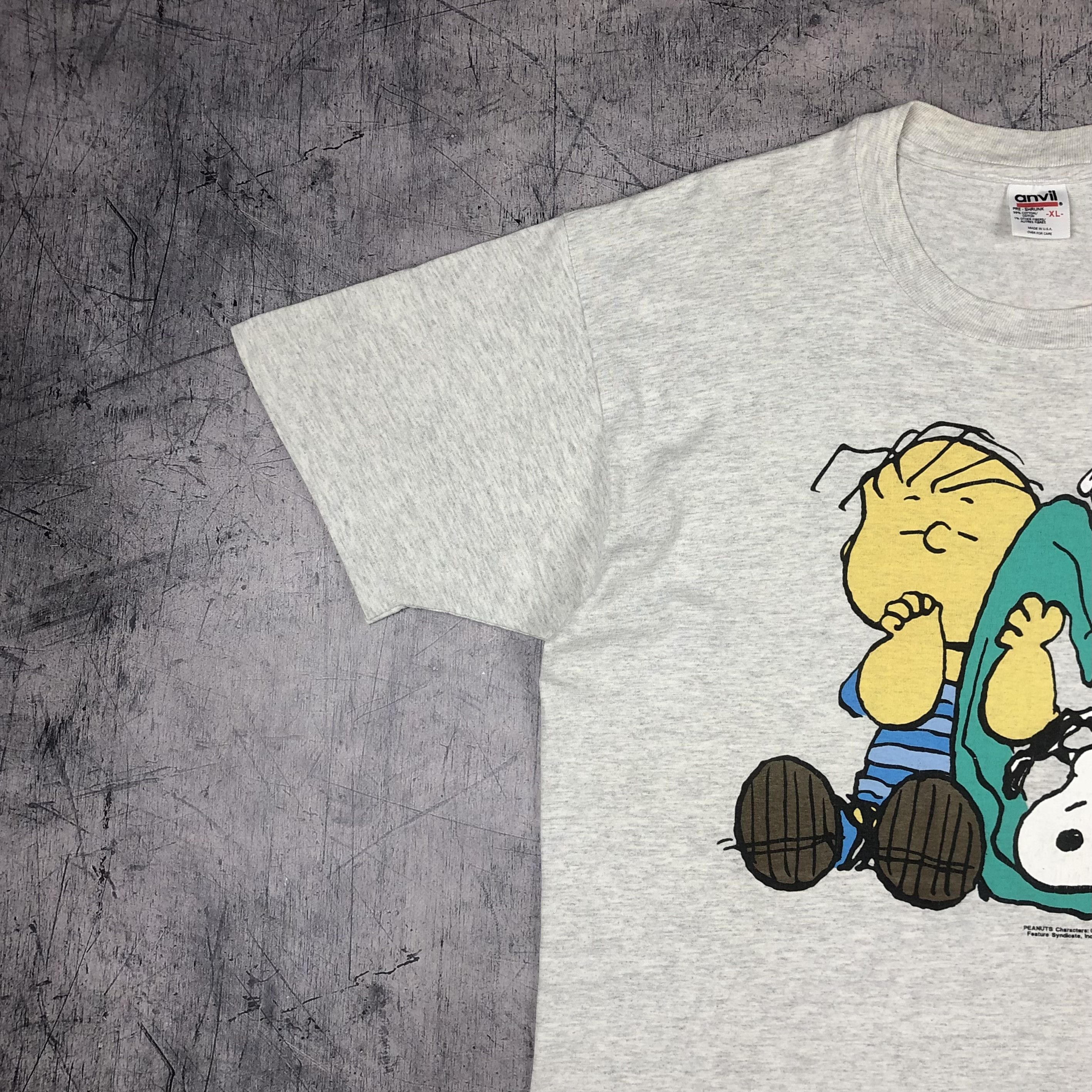 Peanuts 90s Peanuts Snoopy USA Security Thing Single Stitch Tee Size US XL / EU 56 / 4 - 9 Thumbnail