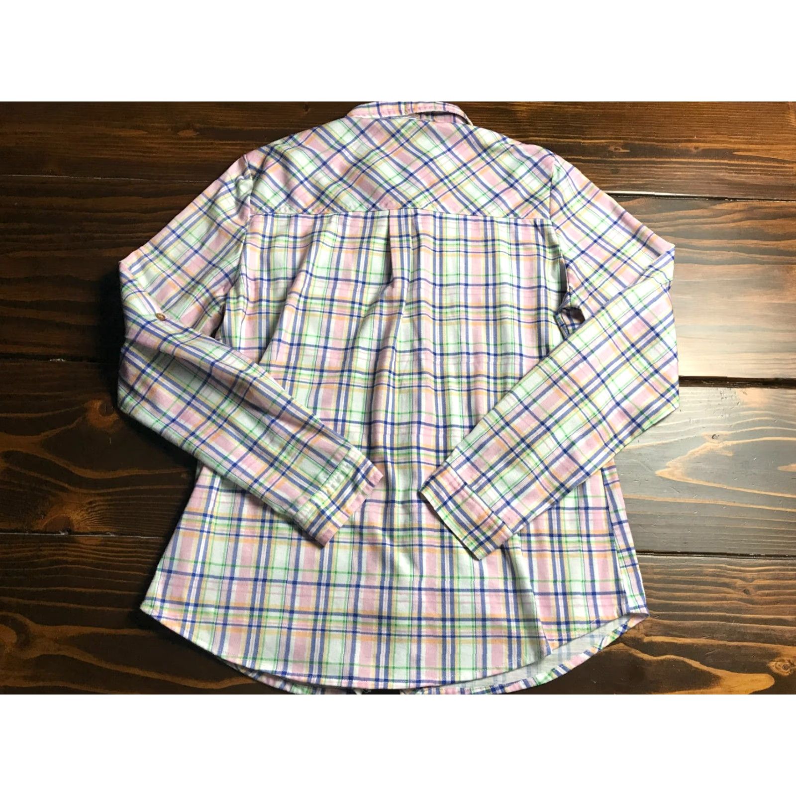 Pinko STACCATO Shirt Womens Size S Plaid Multicolor Button Up Neck Collared Long Sleeve Casual Fall Spring Summer Womens Size S / US 4 / IT 40 - 2 Thumbnail